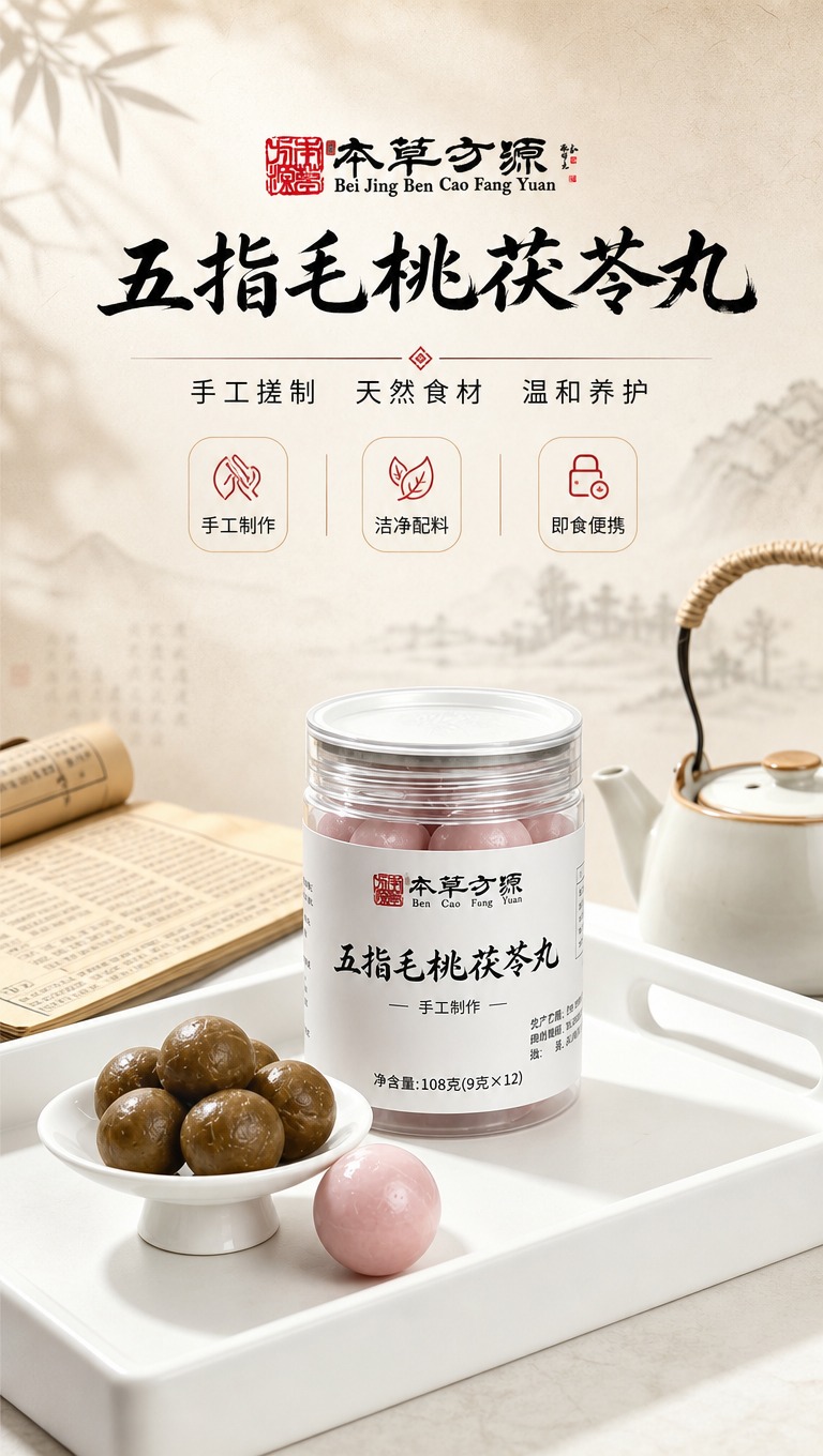 [商品] 使用【图1】本草方源五指毛桃茯苓丸产品图；保留透明罐… - 图片创意预览