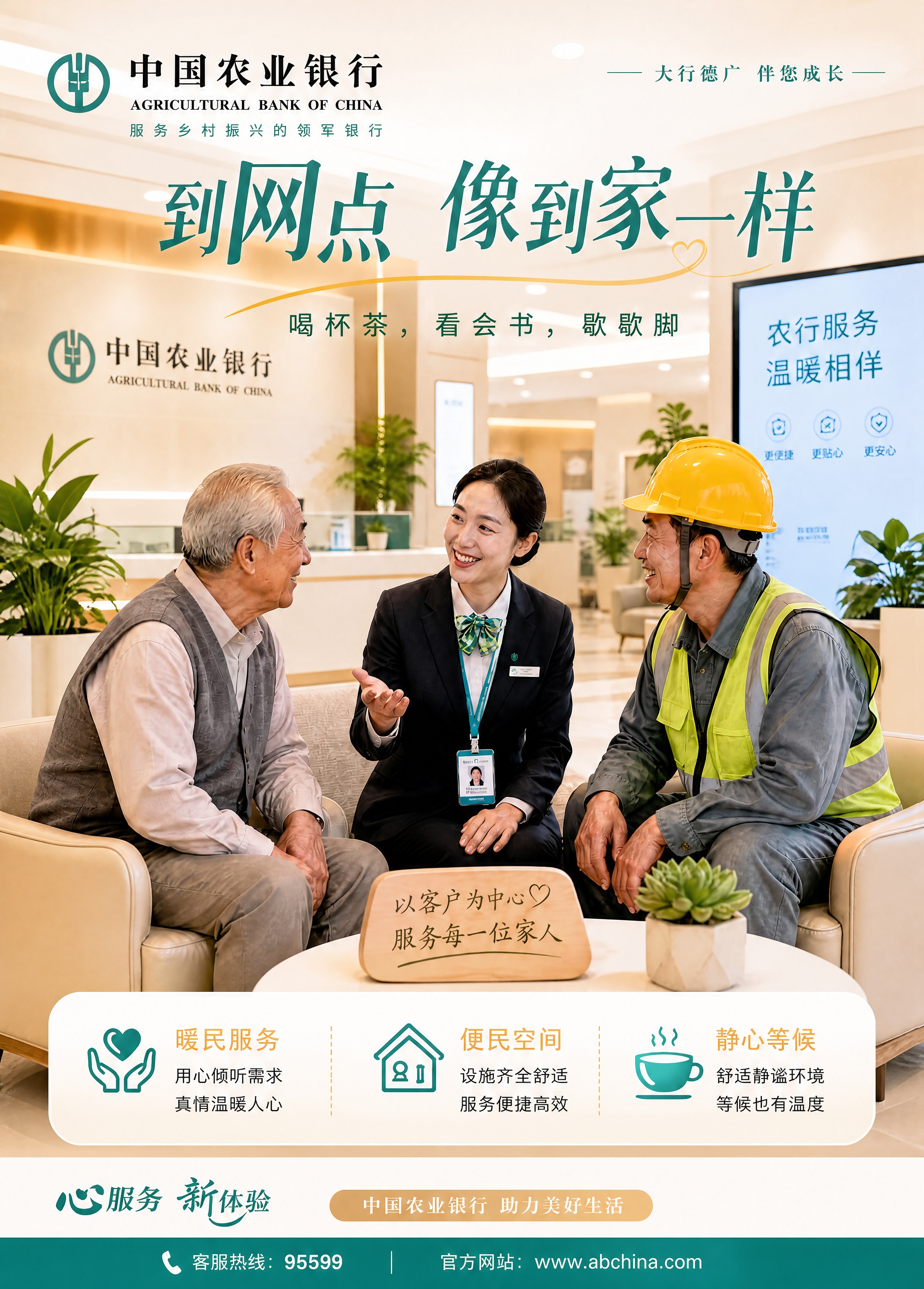 将这张中国农业银行宣传海报调整为 5:7 竖版比例（对应 50… - 图片创意预览