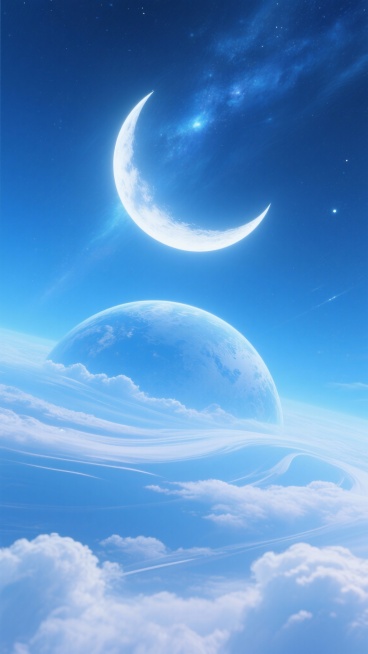 帮我生成50张关于月亮和星球的图片预览效果