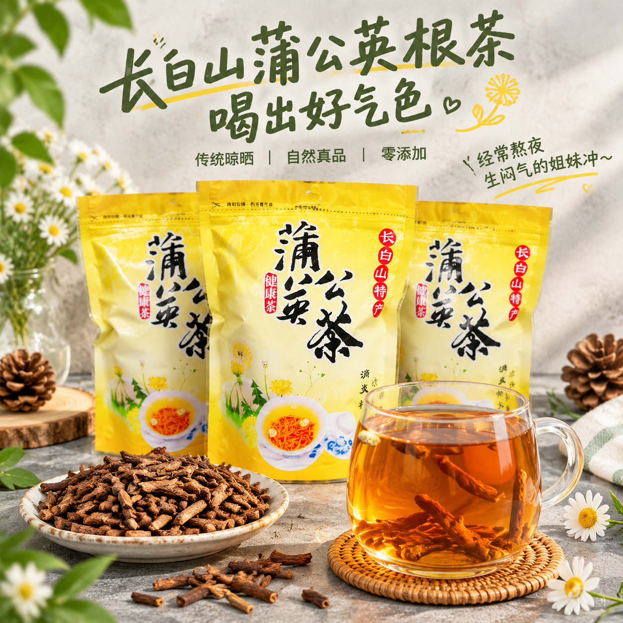 [主图-5] 小红书风格产品全家福+冲泡展示图，核心任务：展示… - 图片创意预览