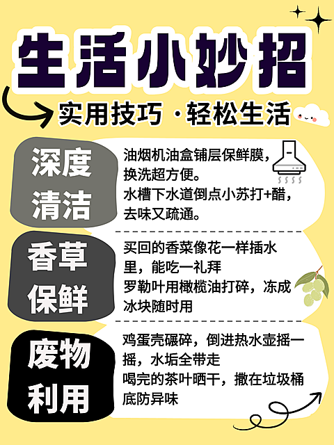 生活小妙招分享清洁服务小红书封面