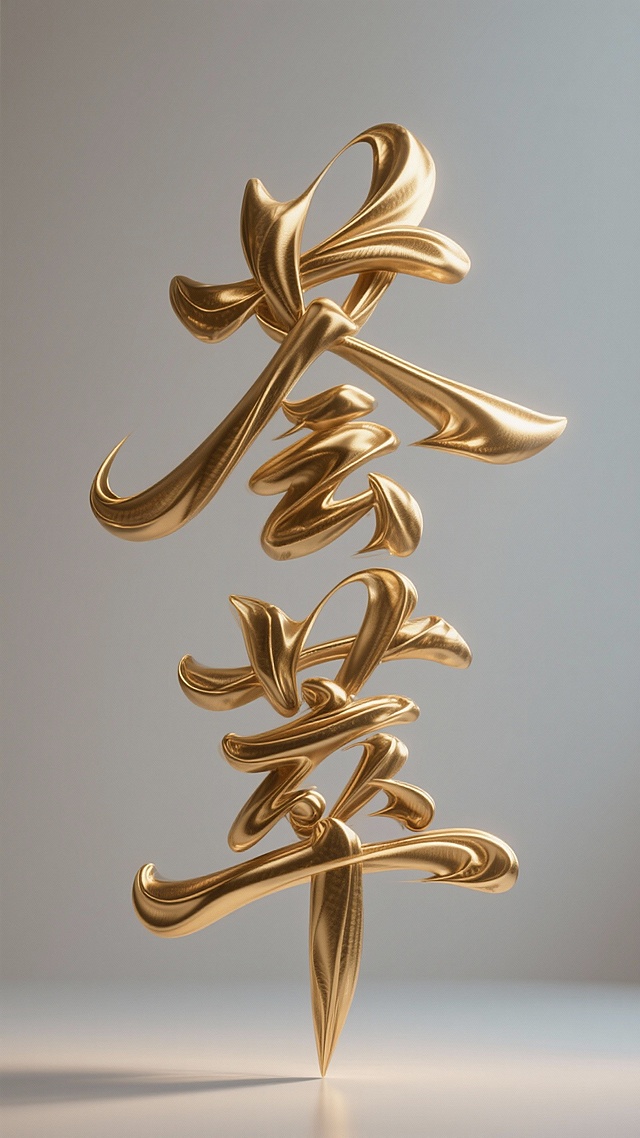 鎏金3D大字“荟萃”，融合中式书法韵律与金属质感，奢华立体，彰显节日庆典的尊贵气度。
