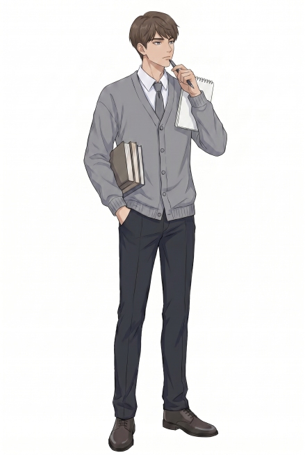 参考原图角色形象，生成另一全新全身姿态，保持角色服装不变，背景为纯白色预览效果