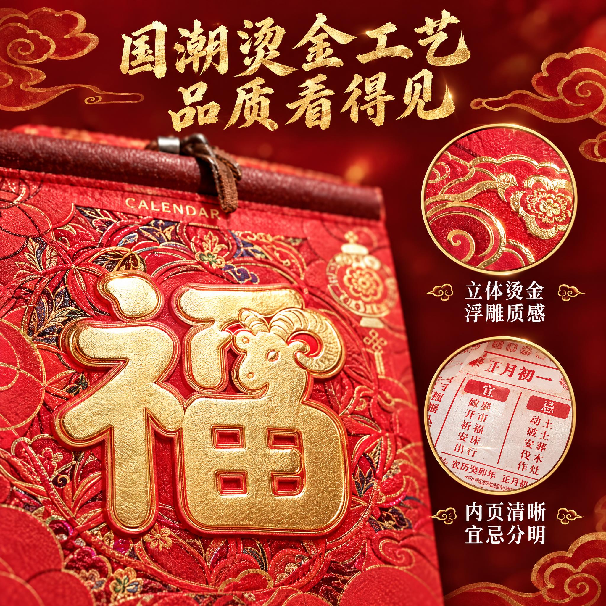 [主图-3] 材质细节与工艺品质展示，突出烫金工艺和精美做工。… - 图片创意预览
