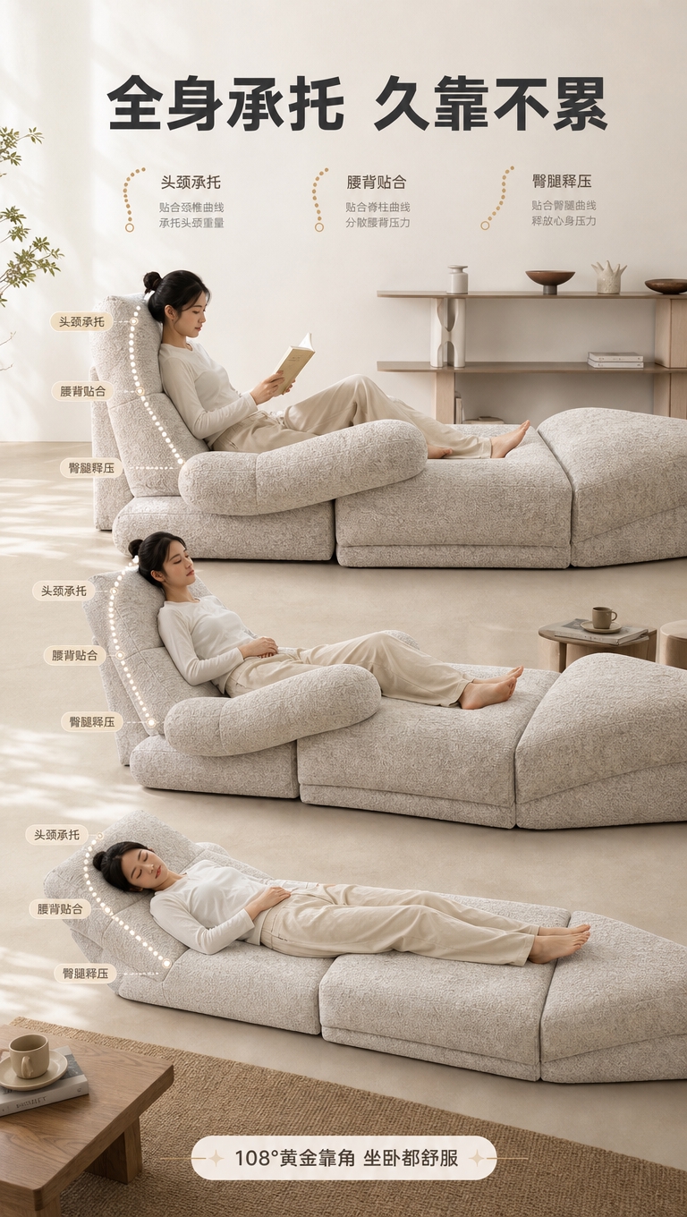 [商品] 使用【图1】浅灰色L型模块化布艺沙发；保留圆润饱满造… - 图片创意预览