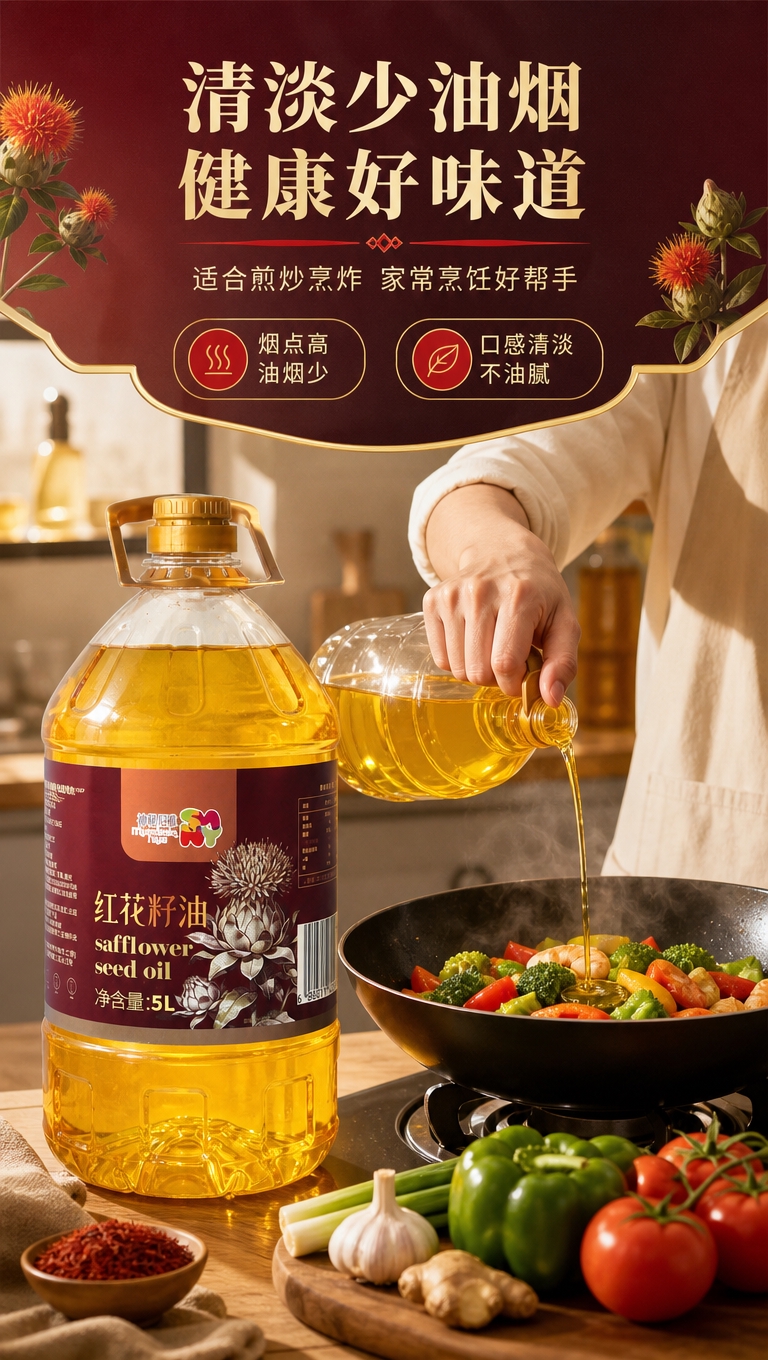 [商品] 使用【图1】神秘尼雅新疆红花籽油5L装；保留瓶身、标… - 图片创意预览