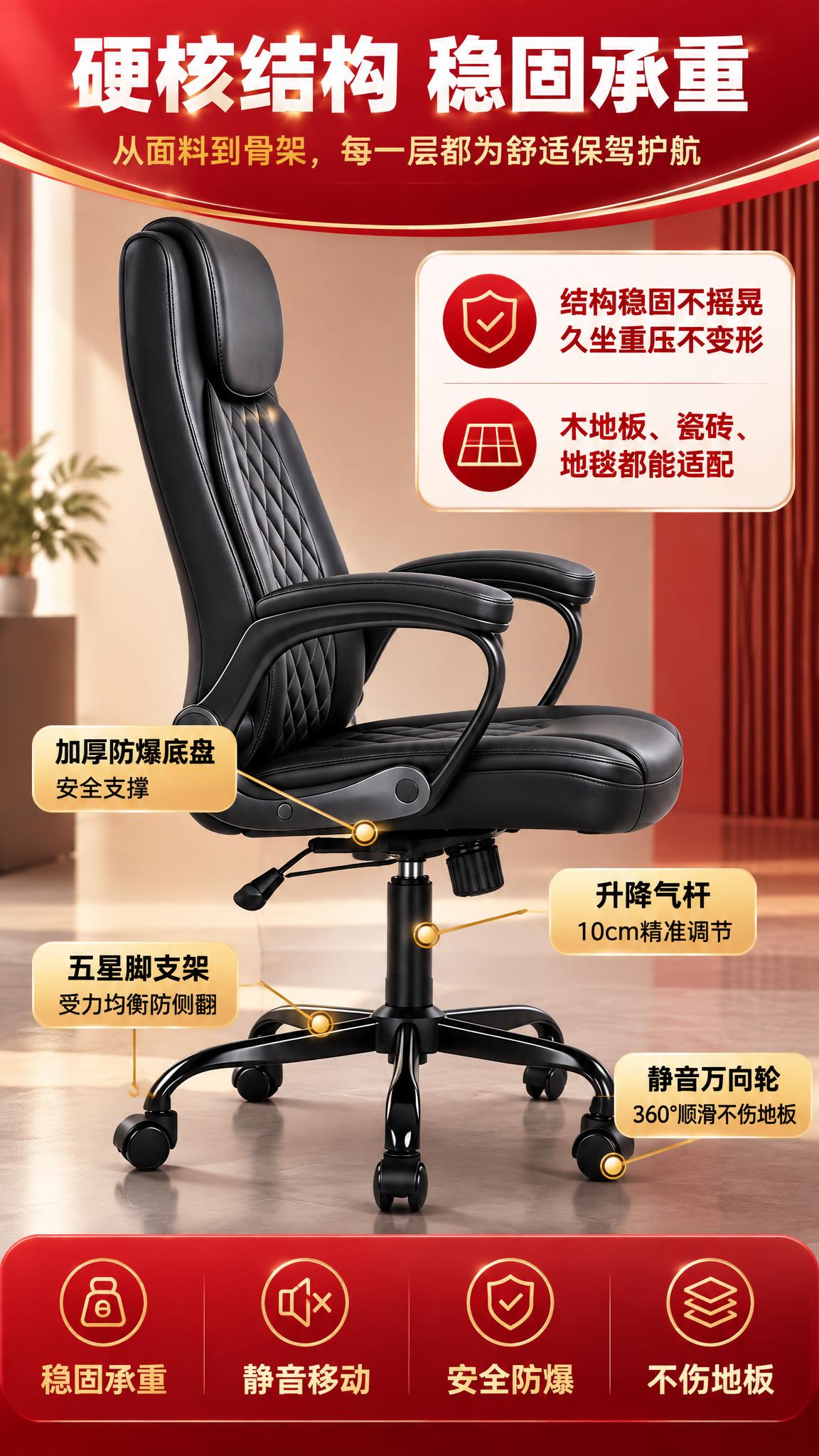 图生图模式：第1张为详情页版式参考，第2-5张为产品素材（黑色… - 图片创意预览