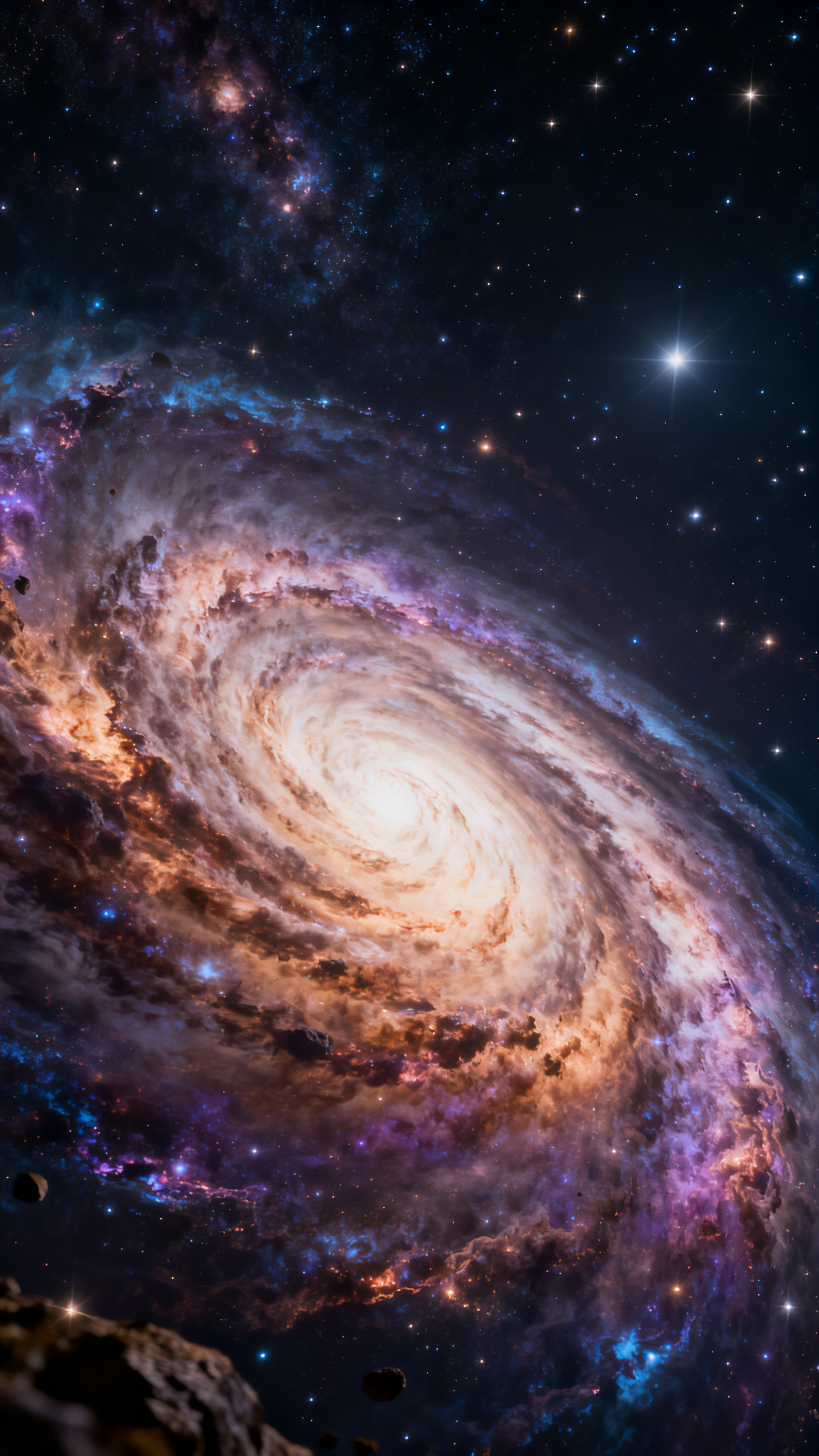 宇宙漩涡星空，美丽炫目，极致写实摄影，8K超高清细节，璀璨星云… - 图片创意预览