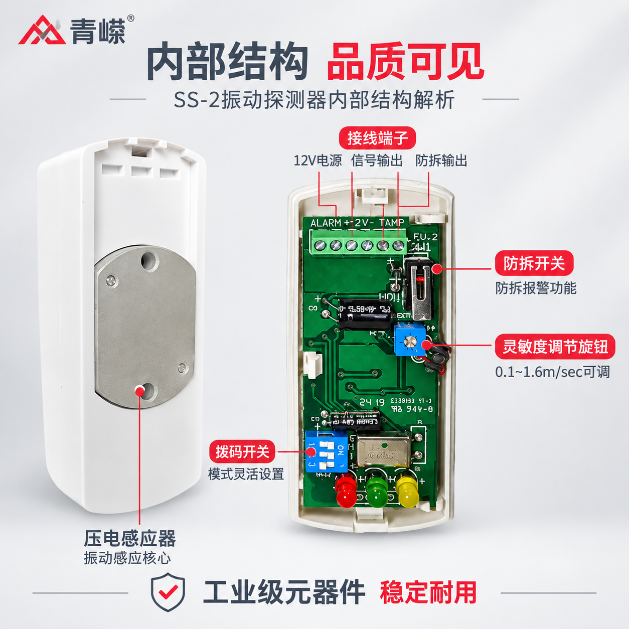 [主图-3] 内部结构与工作原理图，主题为SS-2振动探测器内… - 图片创意预览