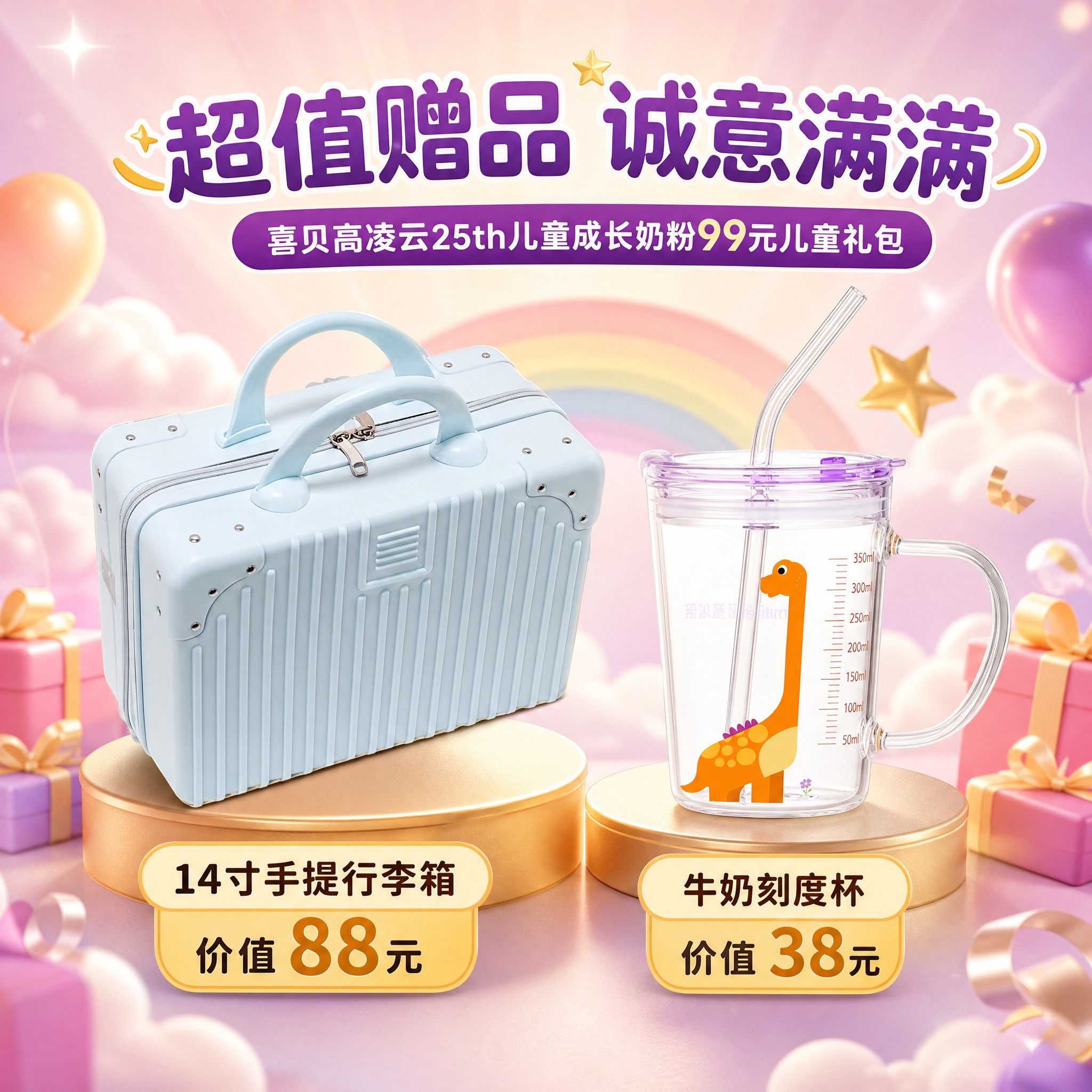 [主图-4] 喜贝高凌云25th儿童成长奶粉99元儿童礼包 赠… - 图片创意预览