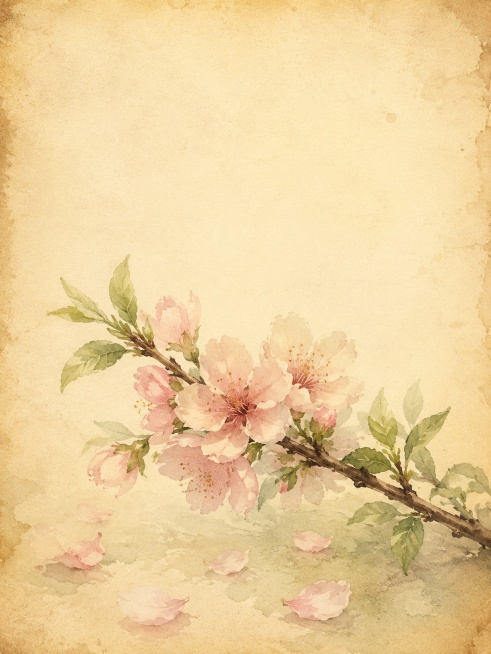 复古手绘水彩插画风格，细腻笔触，柔和晕染；背景为米色牛皮纸做旧底纹，边缘略泛黄，带轻微咖啡渍痕迹和岁月感；整体调性温柔怀念，有沉淀感，低饱和莫兰迪色系，暖调复古信纸感；构图主体居中偏下，上方约三分之一预览效果