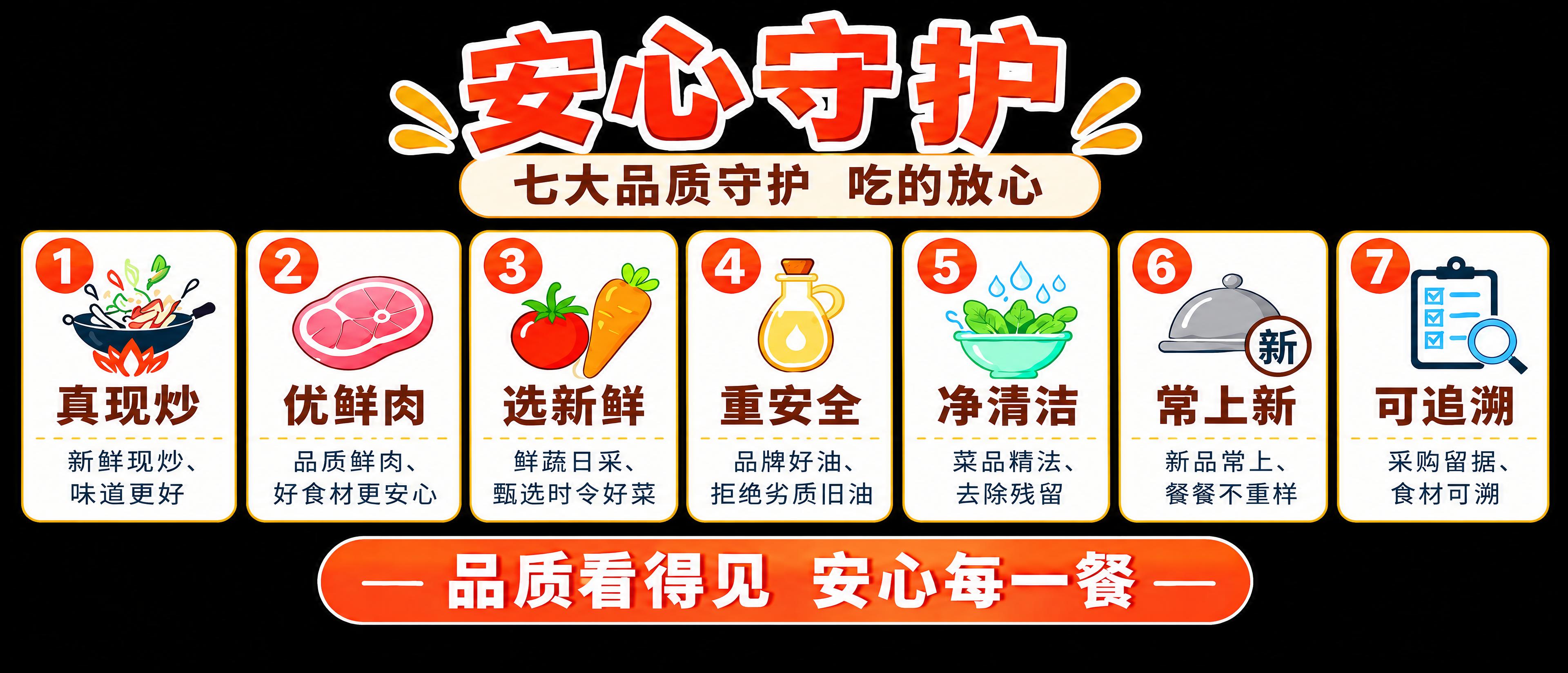 将图片背景替换为纯黑色，保持所有前景元素不变："安心守护"主标… - 图片创意预览