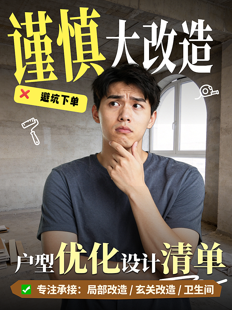 户型优化改造简约风误区科普家装小红书封面