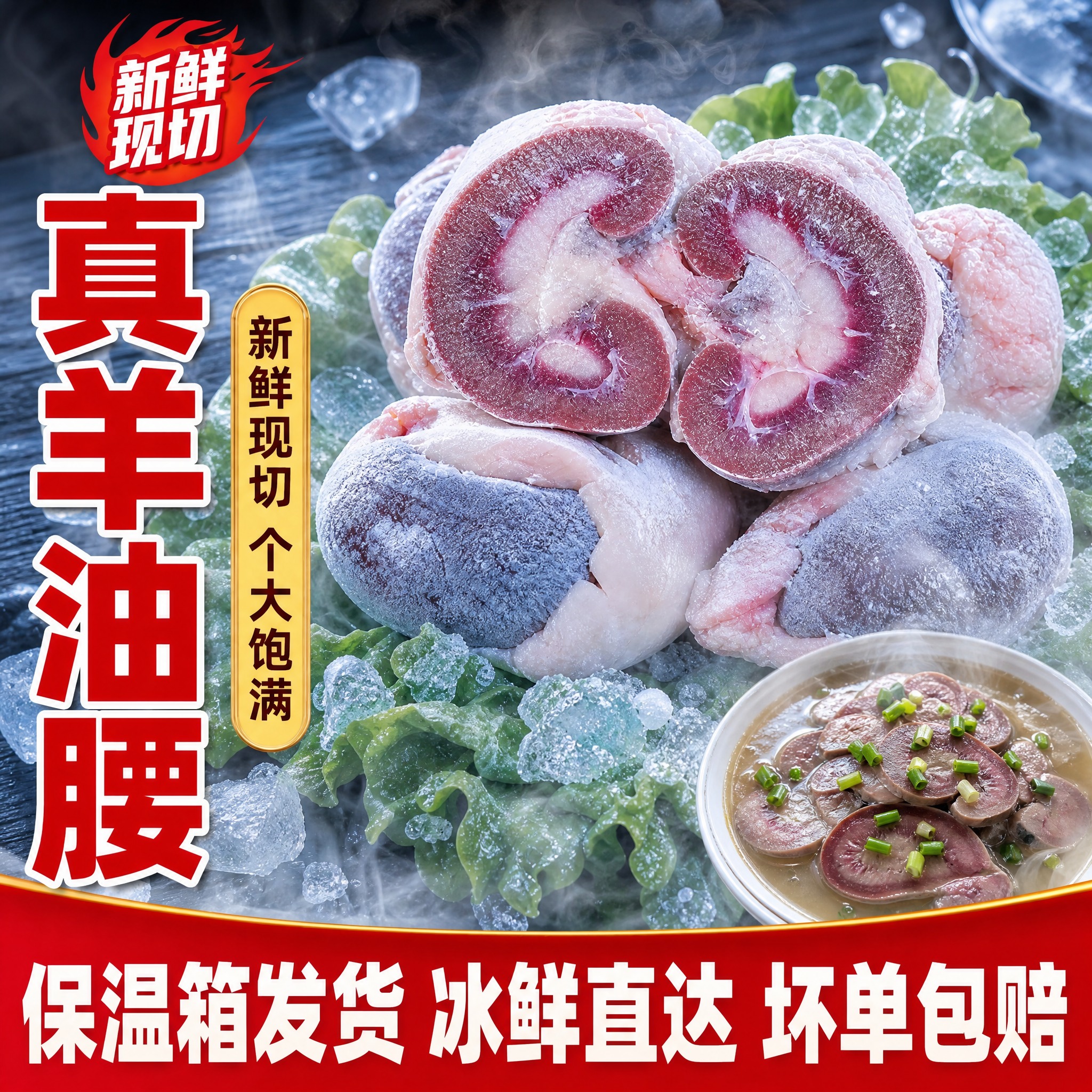 修改这张主图：1. 去掉冷链运输相关表述，保留保温箱发货；2.… - 图片创意预览