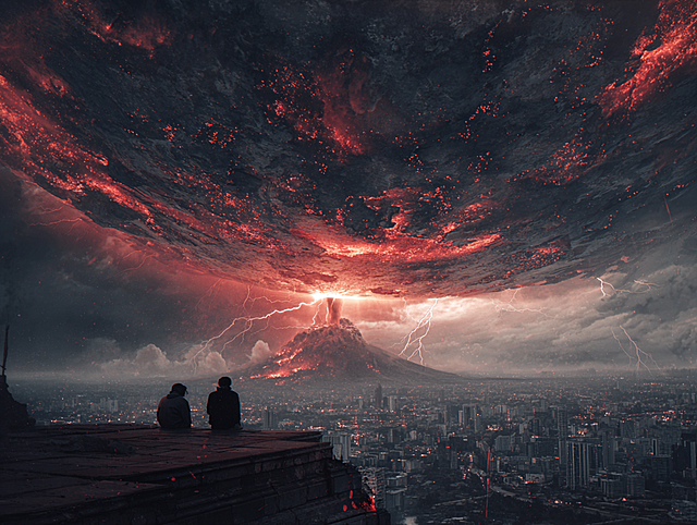 使用Midjourney V7创作出有宿命感图片，你可以生成世界末日，你也可以生成其他所有素材，要求给出数据也震撼感