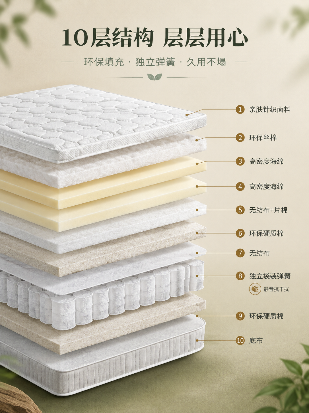 [商品] 使用【图1】【图2】【图3】【图4】白色方格绗缝床垫… - 图片创意预览
