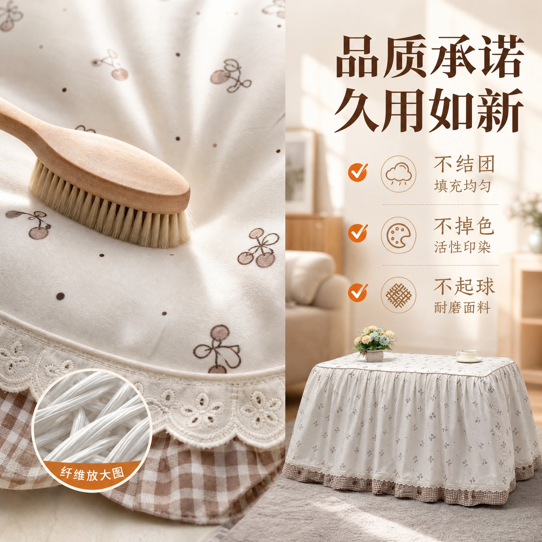 [主图-3] 烤火被 不结团不掉色不起球品质验证与面料细节。… - 图片创意预览