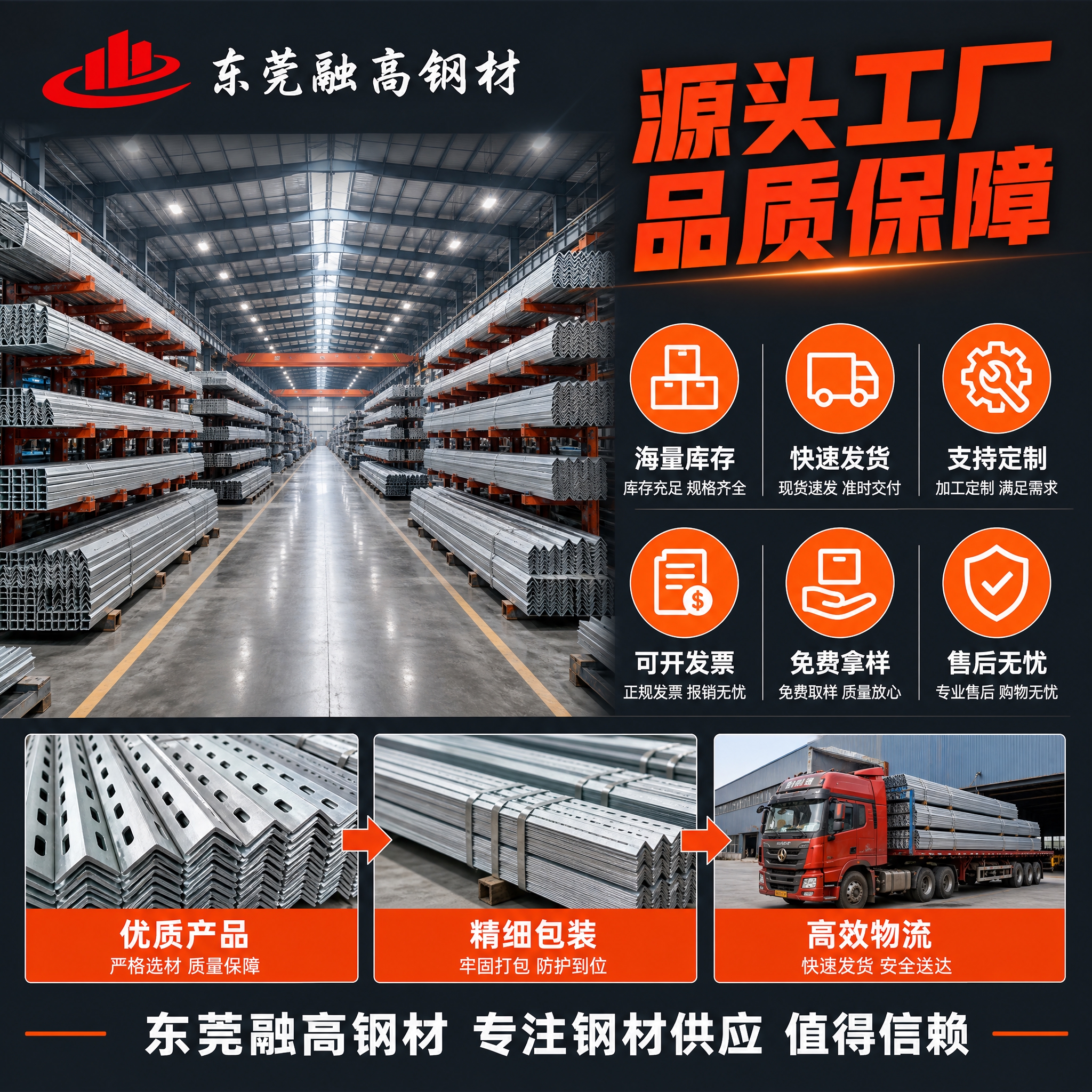 [主图-5] 厂家实力与服务保障图，展示工厂规模和服务承诺。… - 图片创意预览