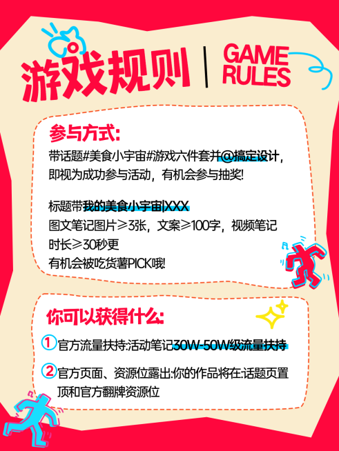 小红书游戏规则简约风格配图小红书封面预览效果