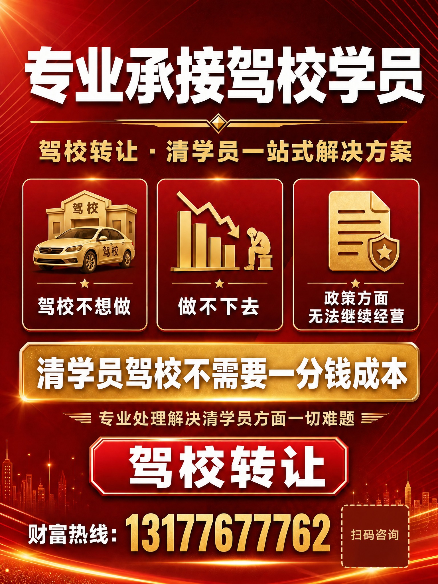 在参考图基础上修改：保持整体红金风格、所有文案内容、三大图标卡… - 图片创意预览