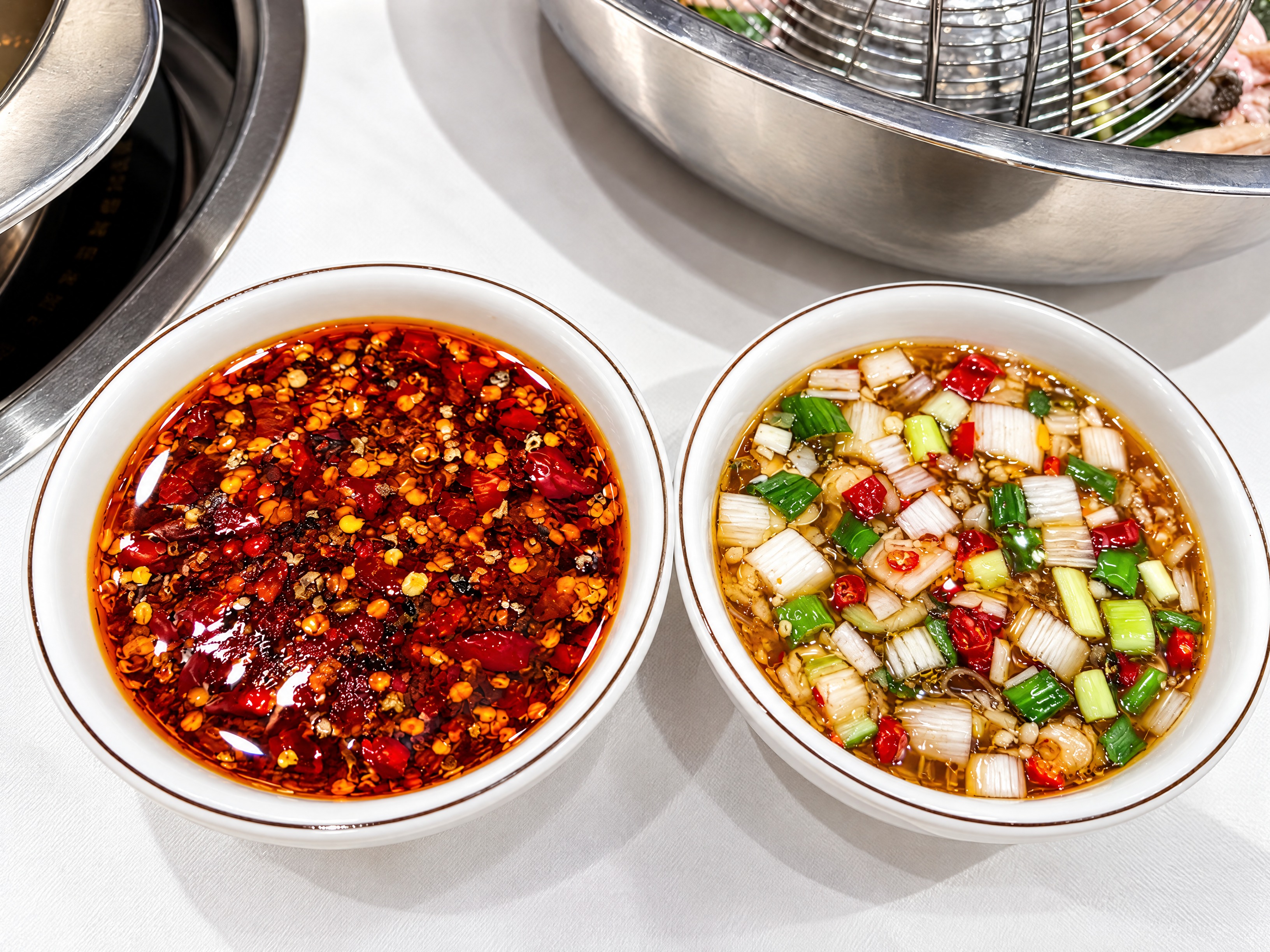 美食摄影风格，提升画质，增强蘸料色泽和质感，辣椒油红亮诱人、辣… - 图片创意预览