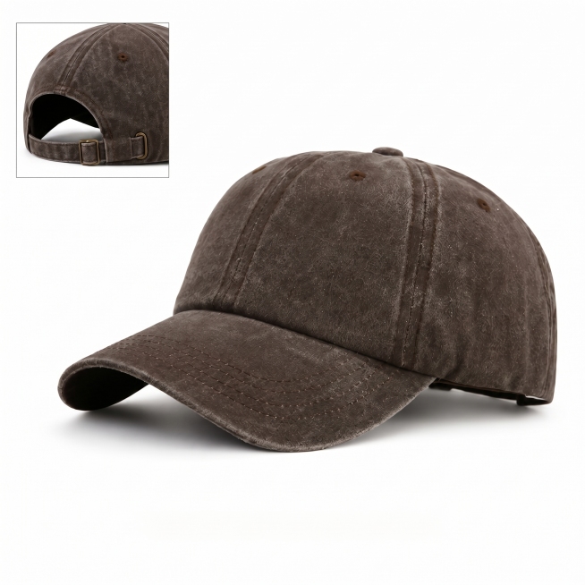 去掉图片底部的文字“Vintage Washed Cotton Baseball Cap”，保持其余画面内容不变，背景保留纯白色，帽子和左上角小图保留预览效果