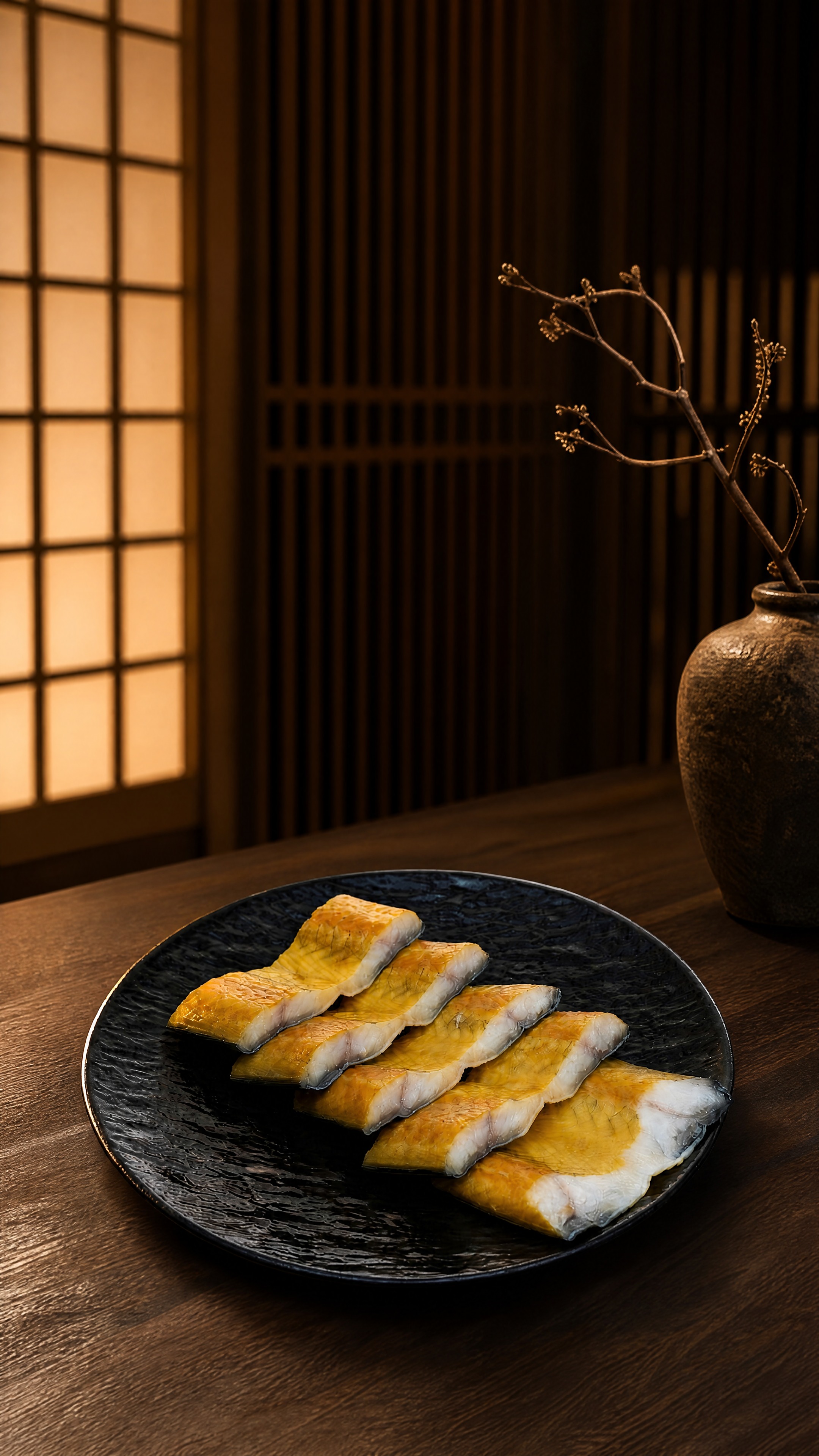 将场景改为高端日式料亭室内环境，专业商业美食棚拍灯光效果。 主… - 图片创意预览