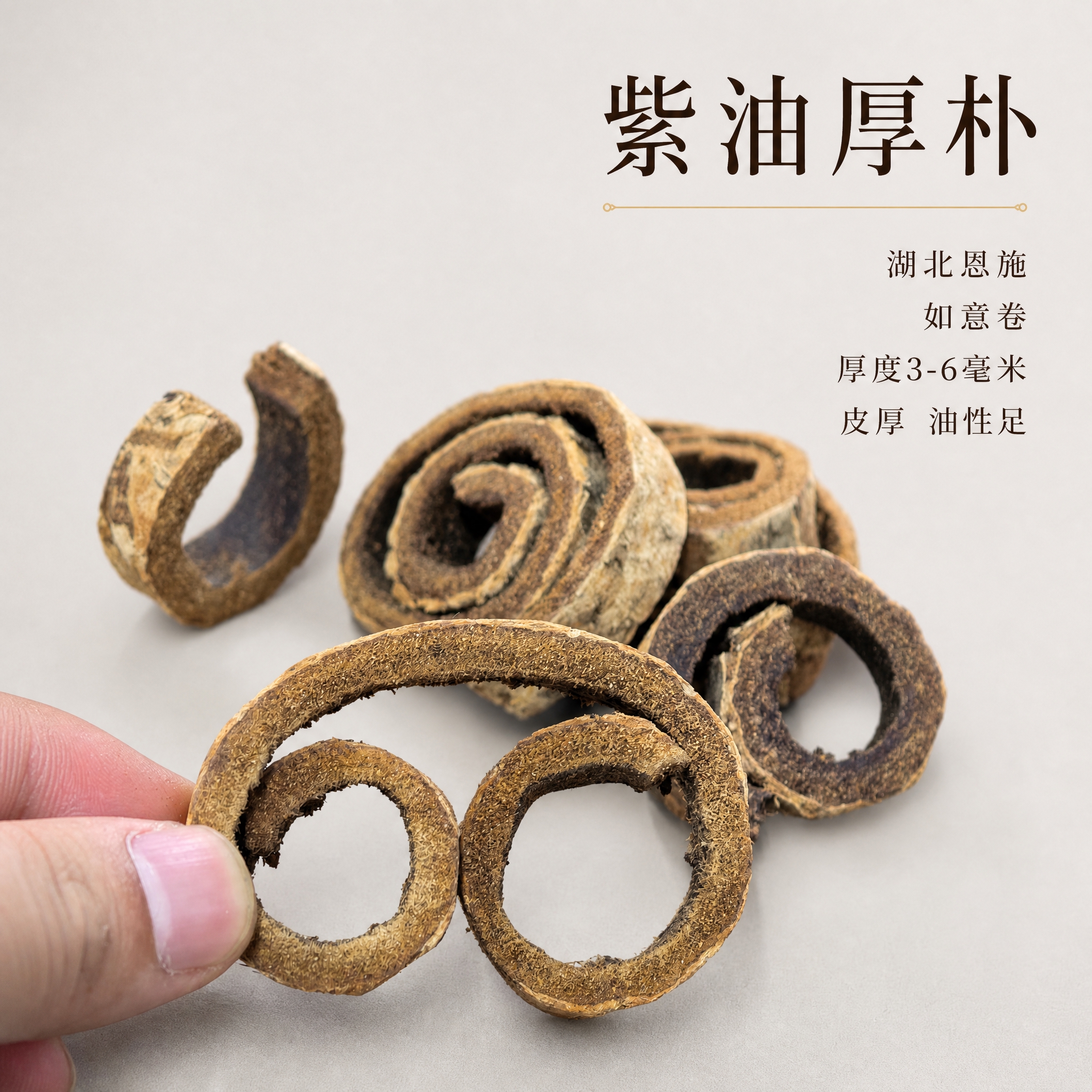 基于上传的湖北恩施紫油厚朴素材进行主图创作，严格使用上传素材，… - 图片创意预览