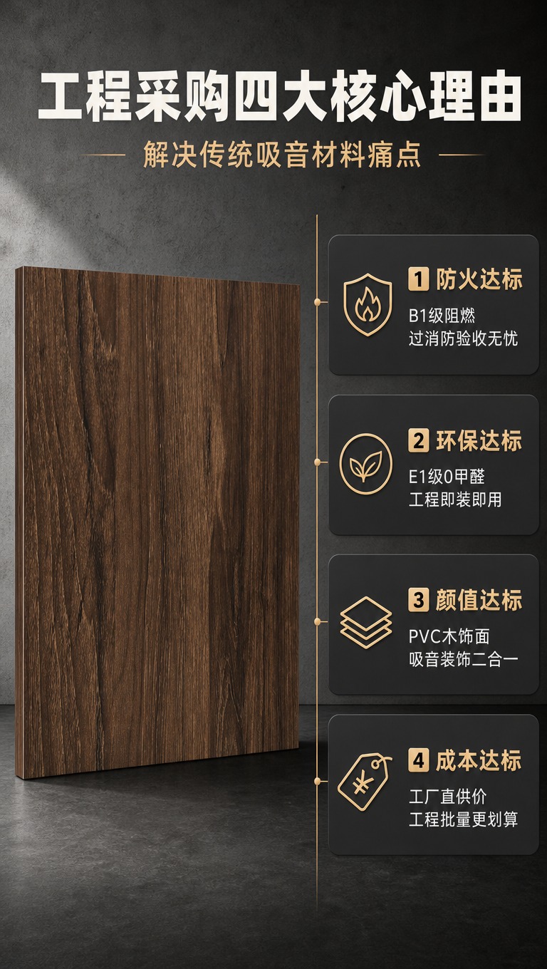 [商品] 使用【图2】木饰面聚酯纤维吸音板正面展示图；保留胡桃… - 图片创意预览