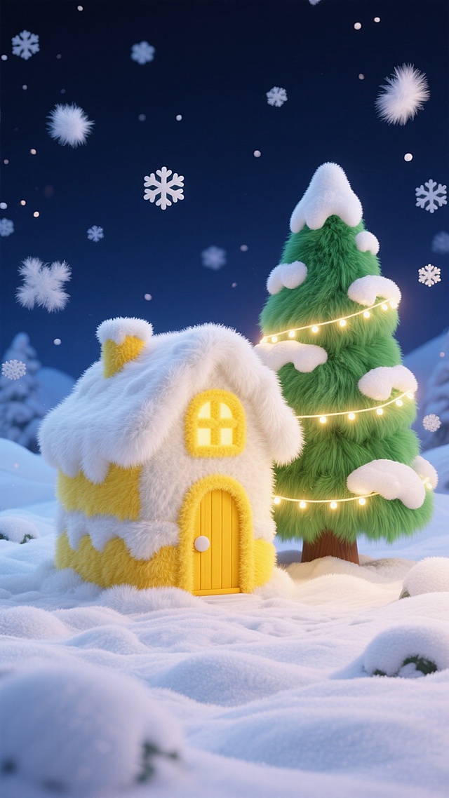 冬日温暖圣诞氛围感小屋