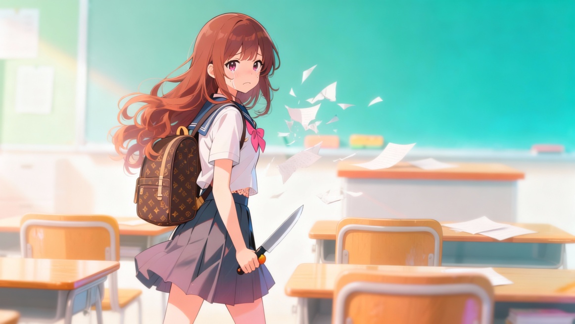 苏曼丽生气，掏出一把水果刀预览效果