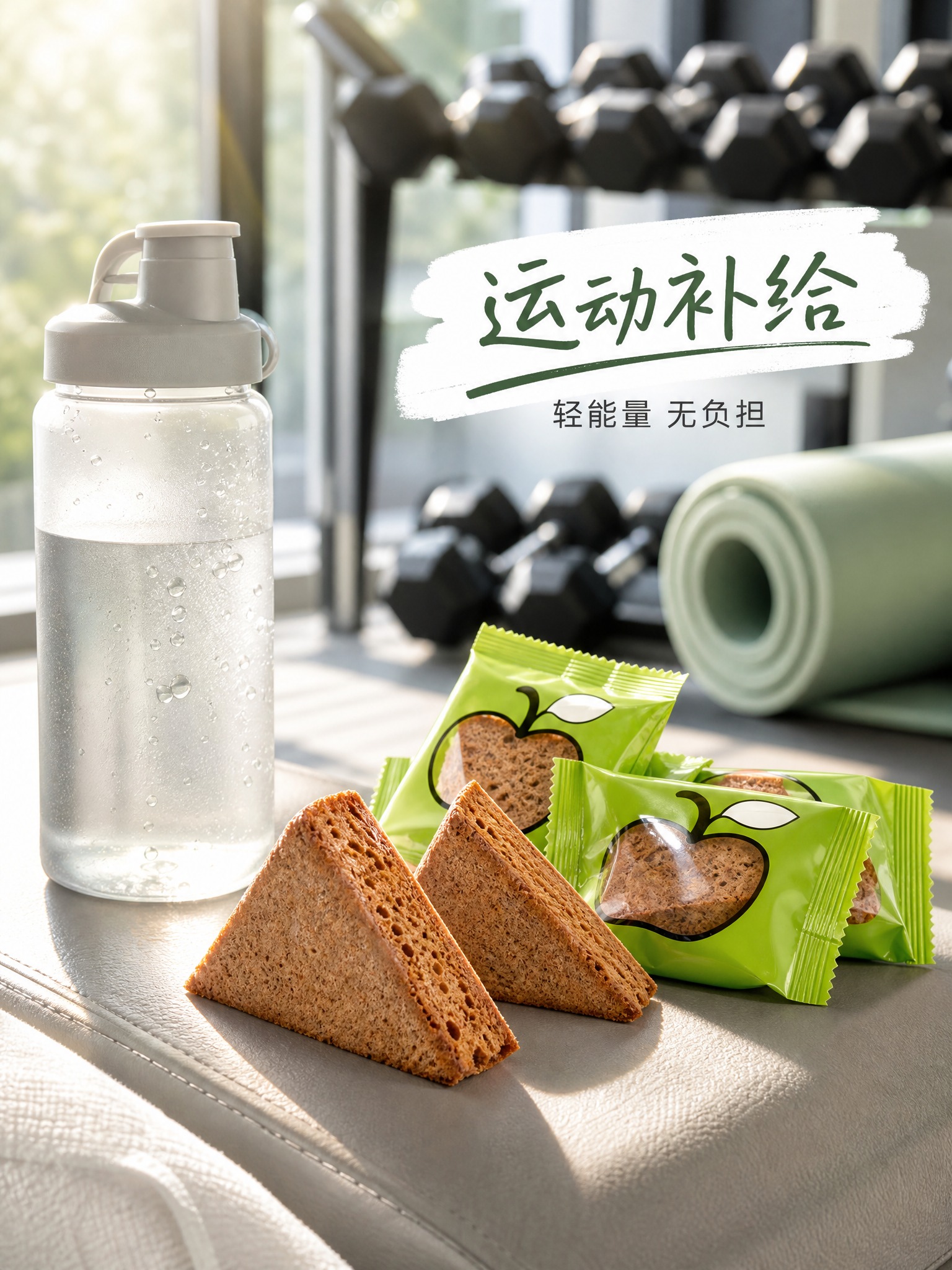 电商商品营销海报，9:16竖版，阳光健康的运动风生活摄影，明亮… - 图片创意预览