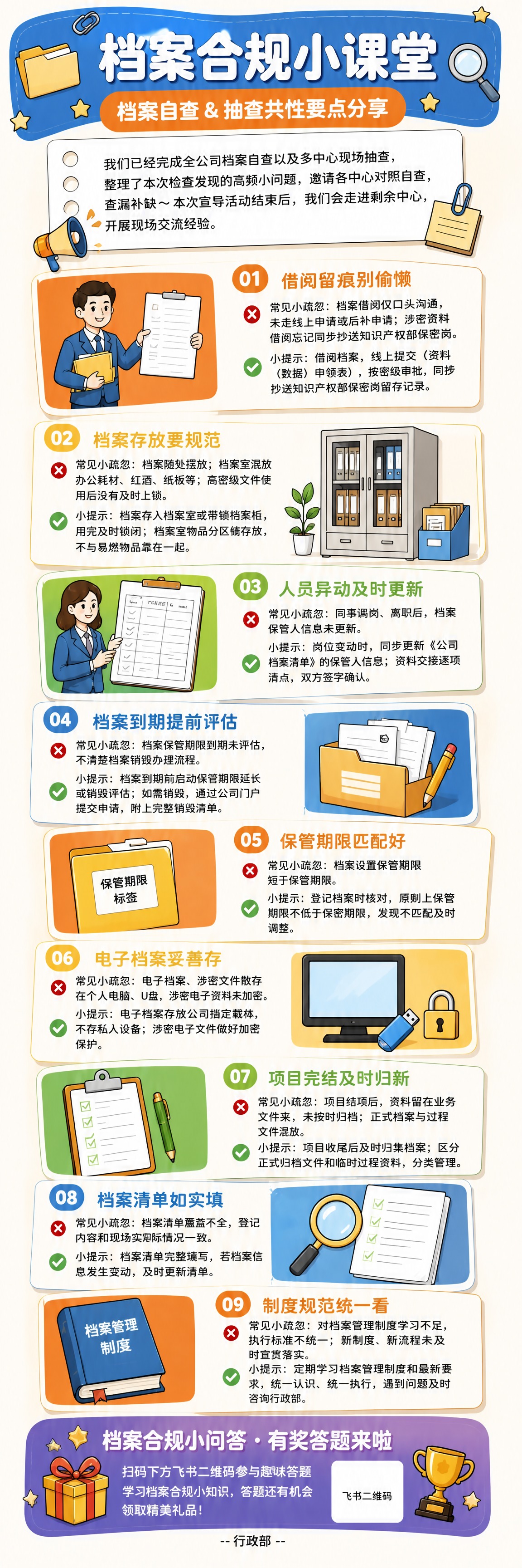 基于参考图，删除第02条"档案存放要规范"板块右侧的保险柜和铁… - 图片创意预览