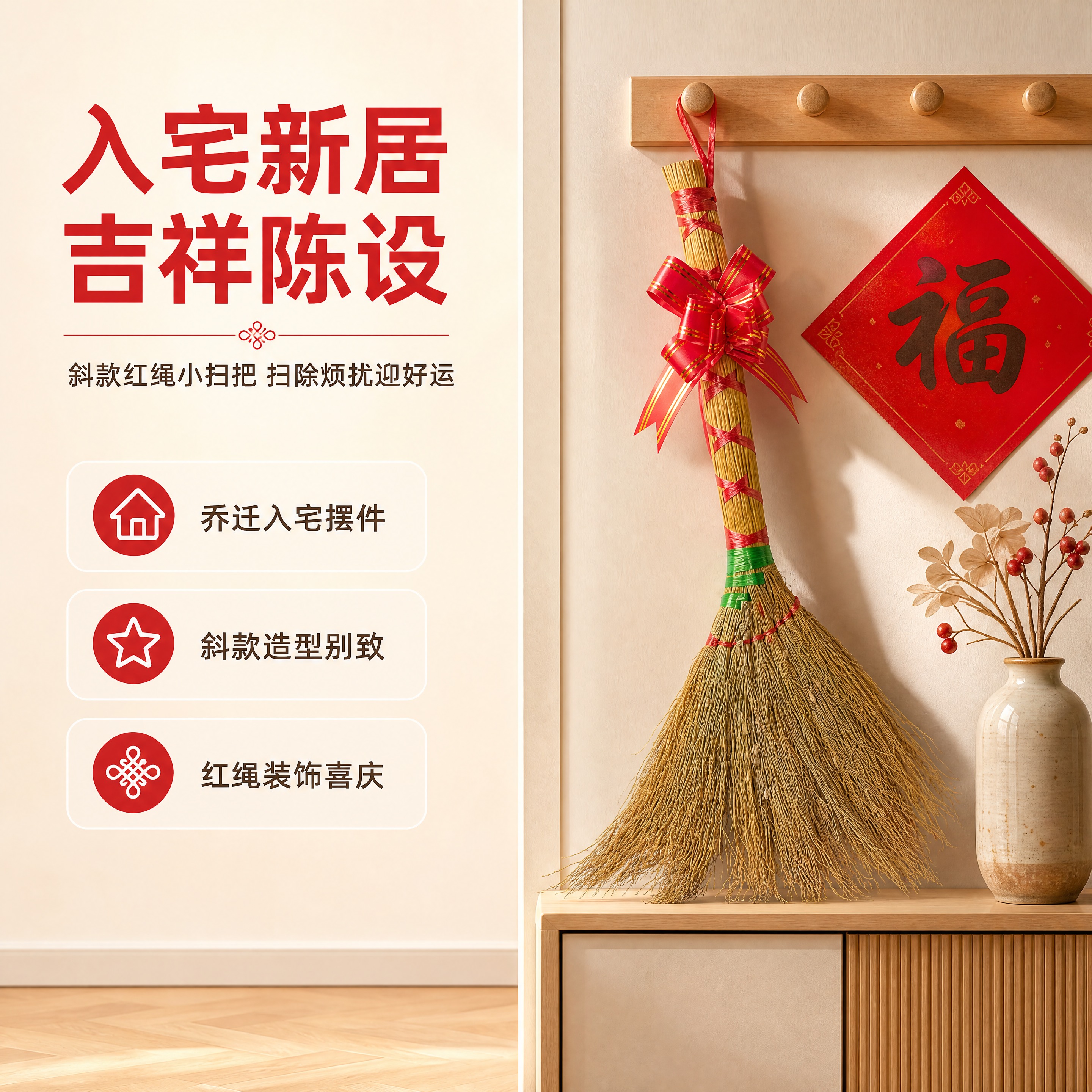 [商品] 使用【图1】小扫把斜款捆红绳；保留高粱穗穗头、木柄、… - 图片创意预览