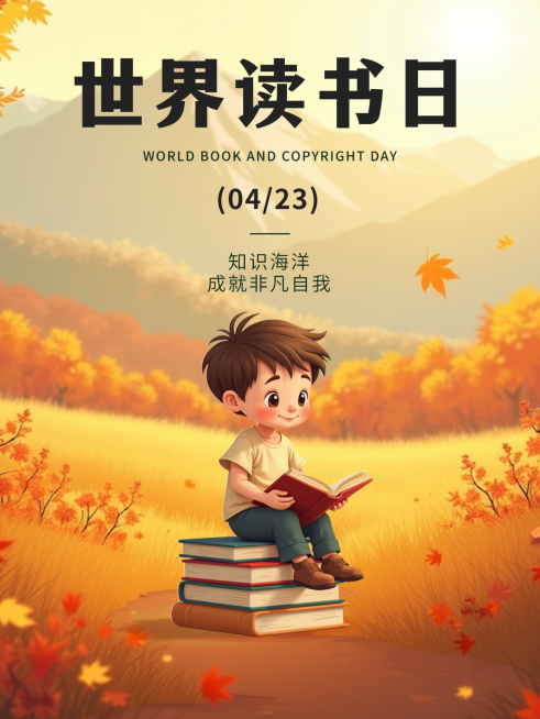 世界读书日宣传海报预览效果