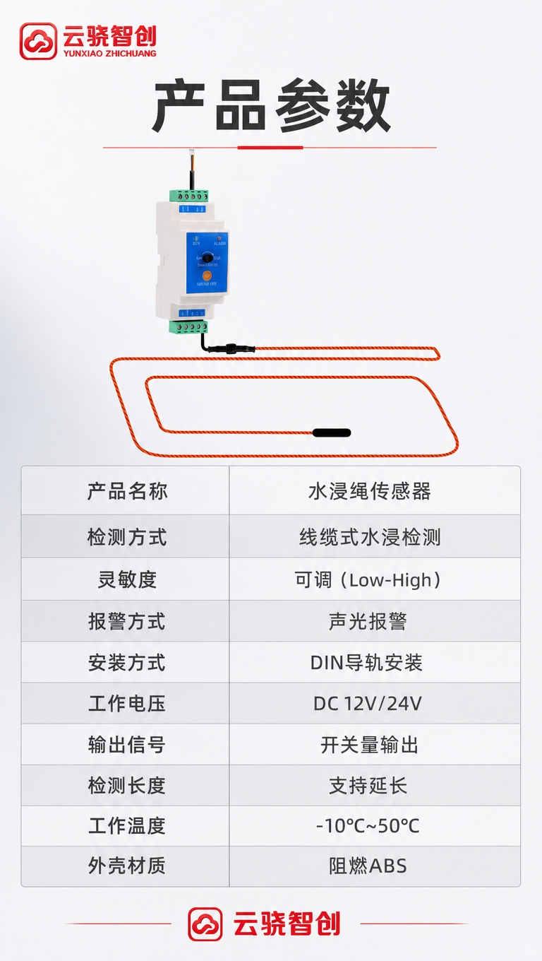 [商品] 使用【图1】水浸绳传感器产品图；保留全部结构、颜色和… - 图片创意预览