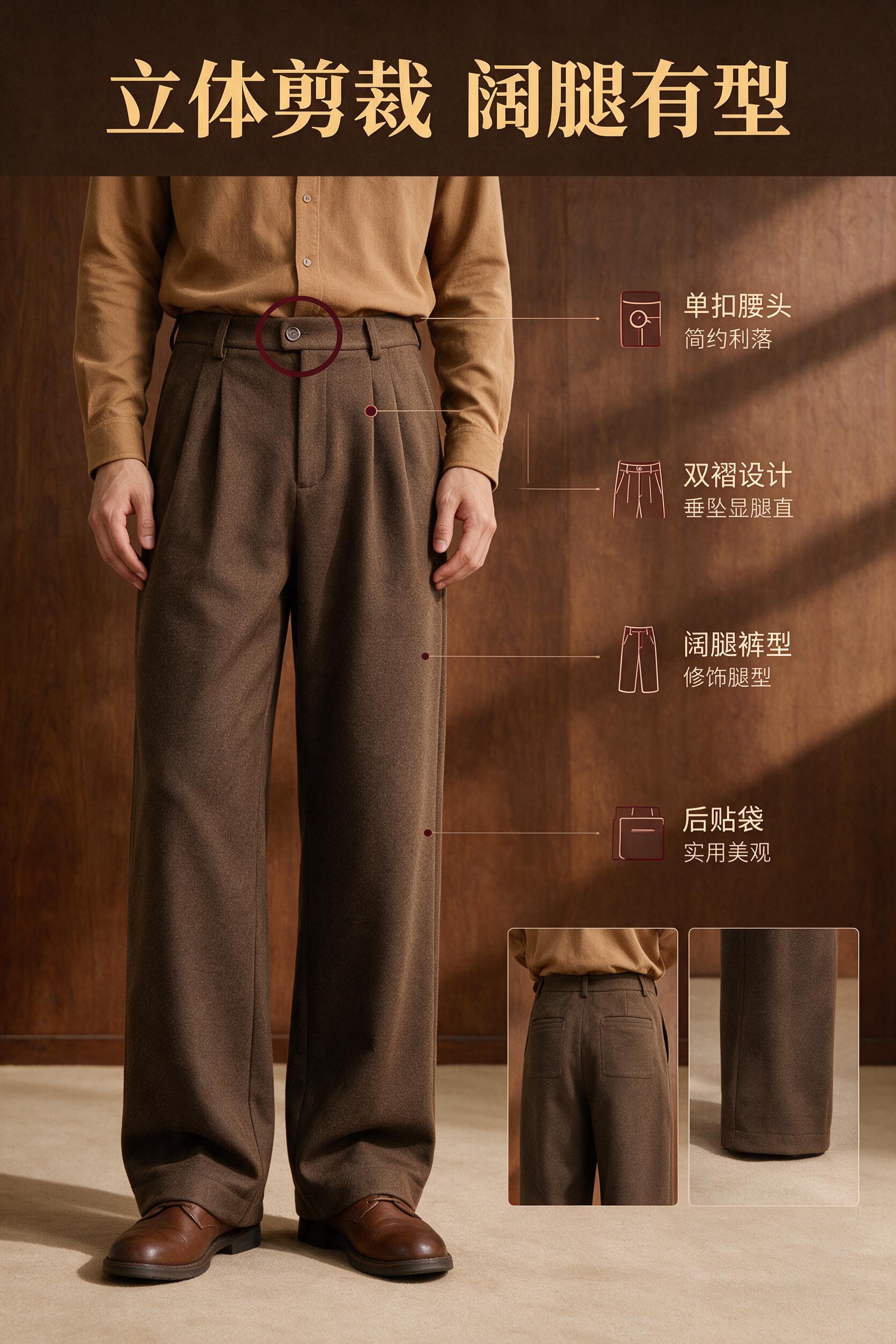 版型解析页。亚洲男模特，短发干净利落，身形挺拔，气质沉稳。他穿… - 图片创意预览