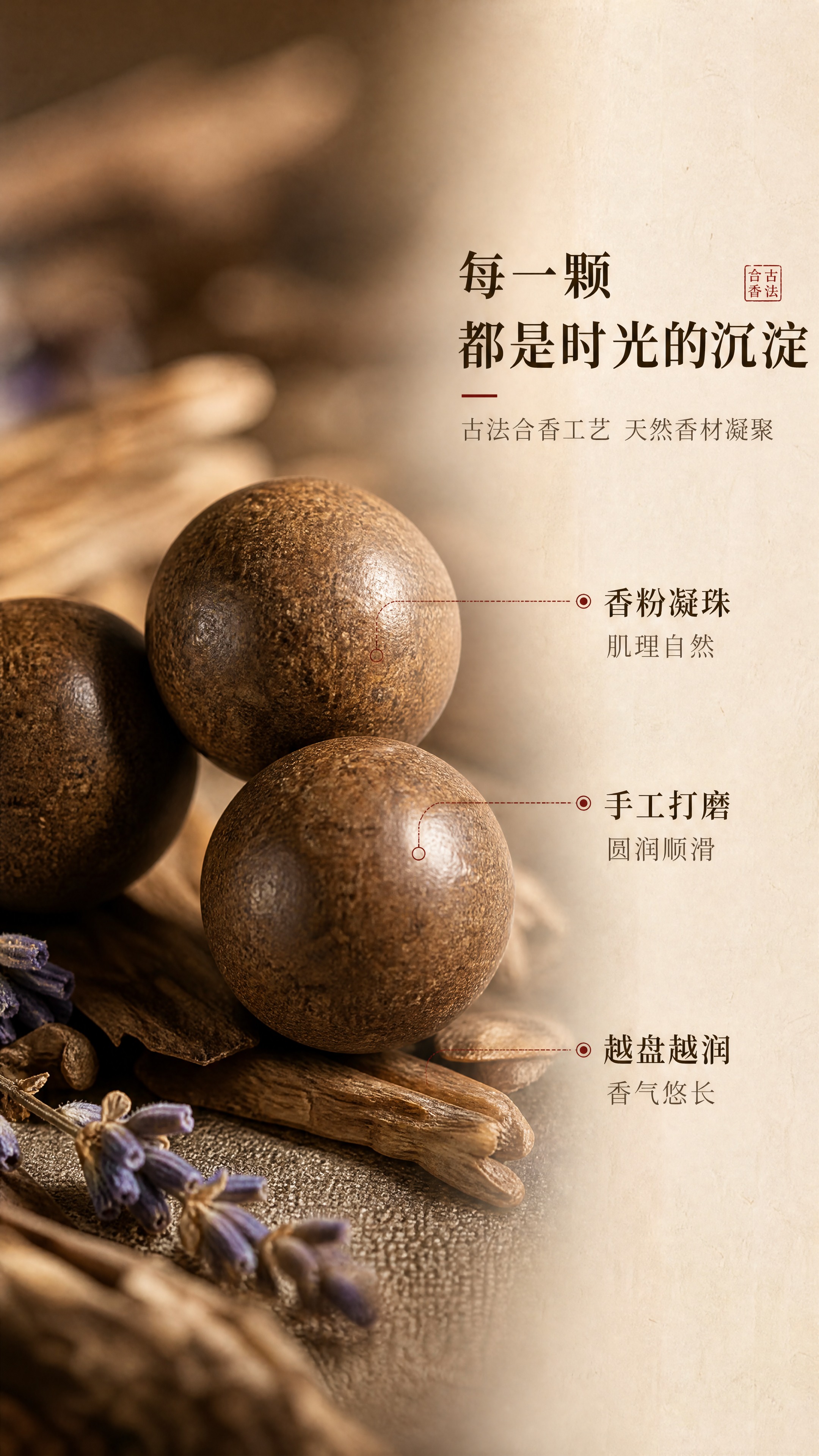 [商品] 使用【图1】安神静心香合香珠手串；保留圆珠形态、深棕… - 图片创意预览
