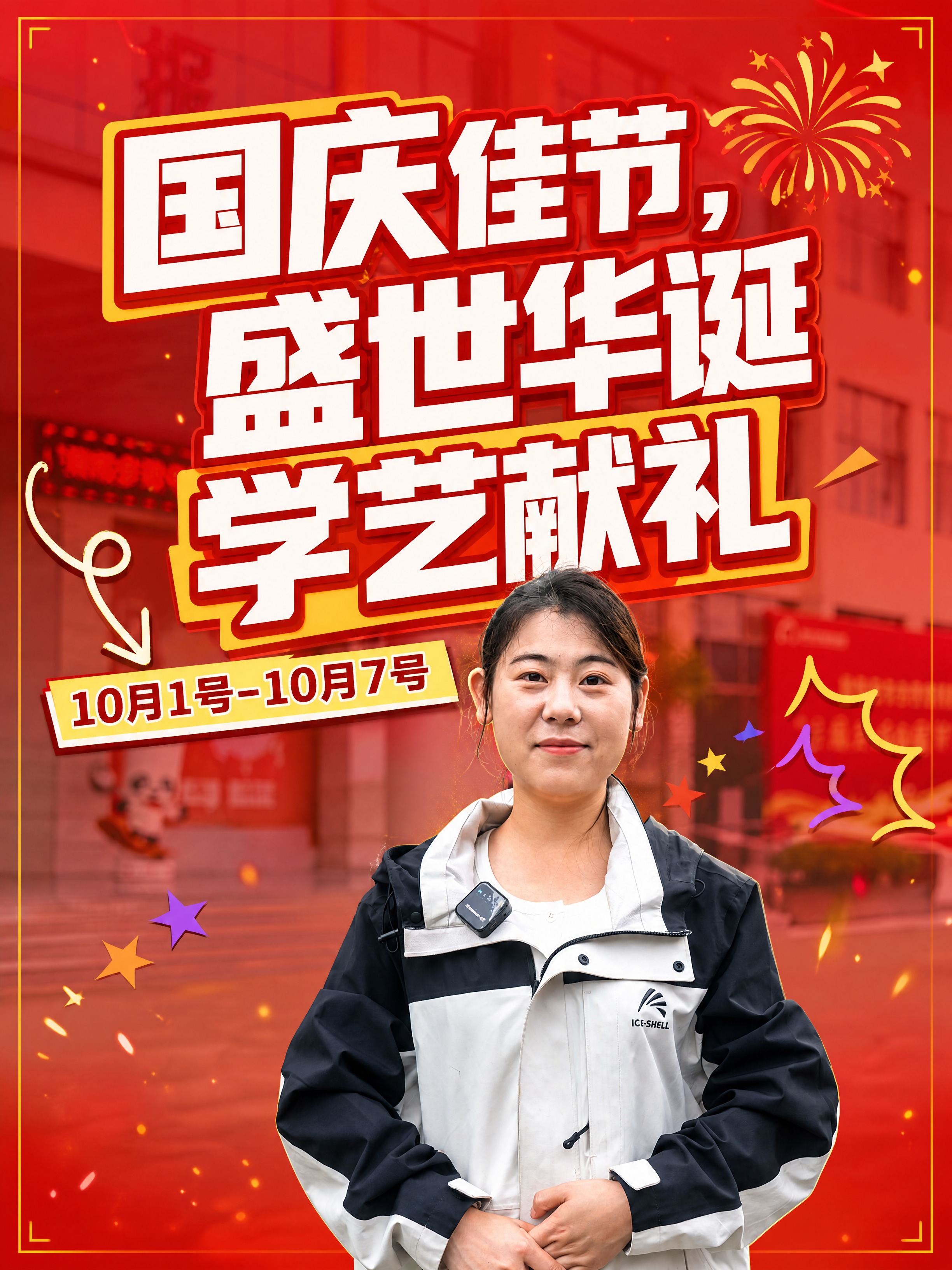 抖音综艺感竖版封面，配图大字，节日主题喜庆风，版式精美，抖音封… - 图片创意预览