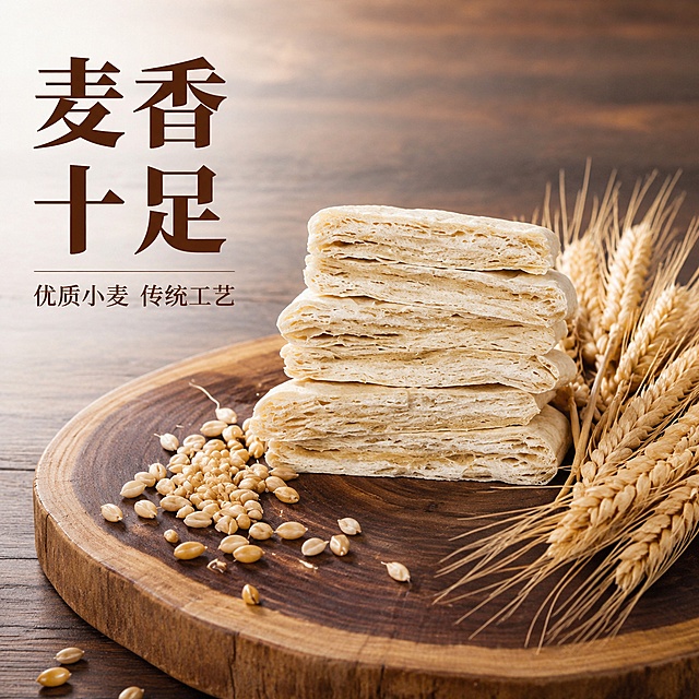 「图片1」，「图片1」「图片1」「图片1」「图片1」「图片1」「图片1」生成一套主图（10张），商品名称是鼎香坊麦香饼，卖点是外酥里内，麦香十足，适配拼多多平台，主图比例为1:1