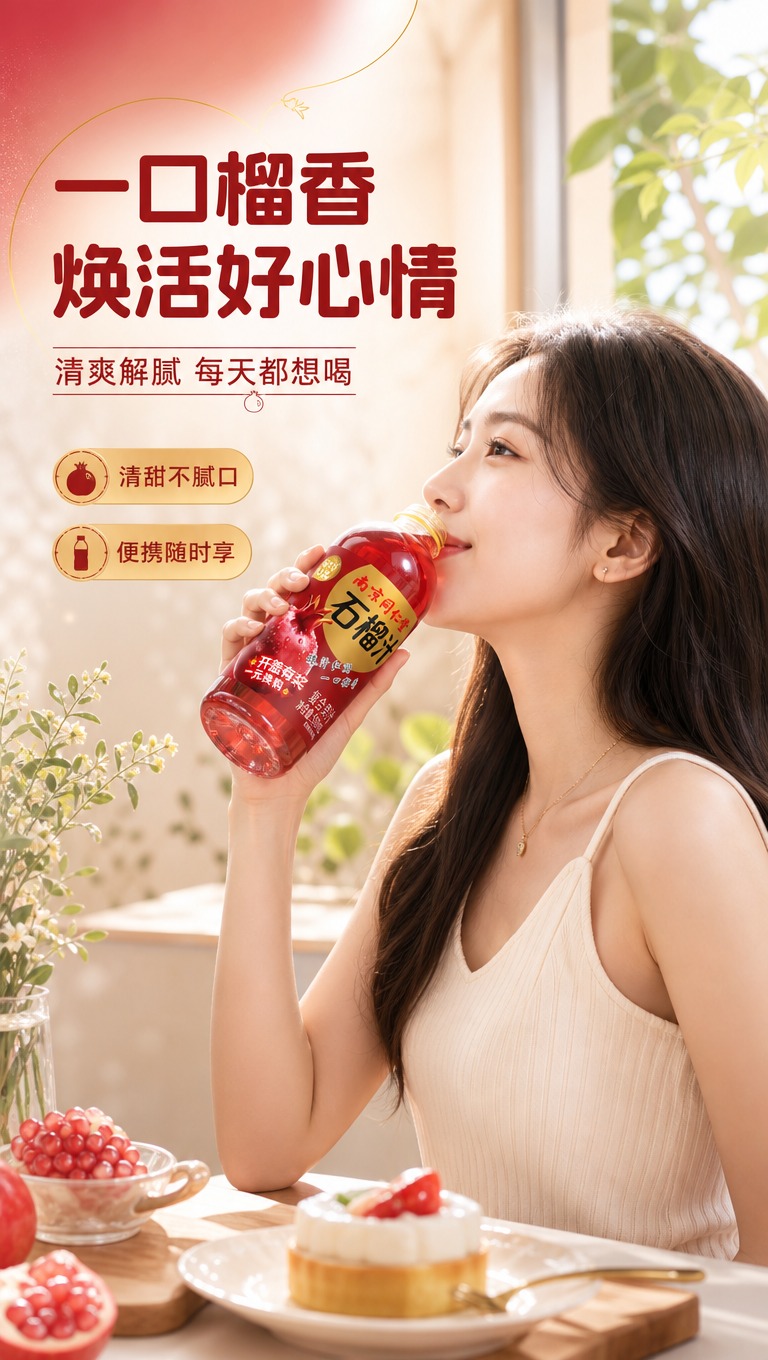 [商品] 使用【图1】南京同仁堂谷物U品石榴汁复合果汁饮料瓶；… - 图片创意预览