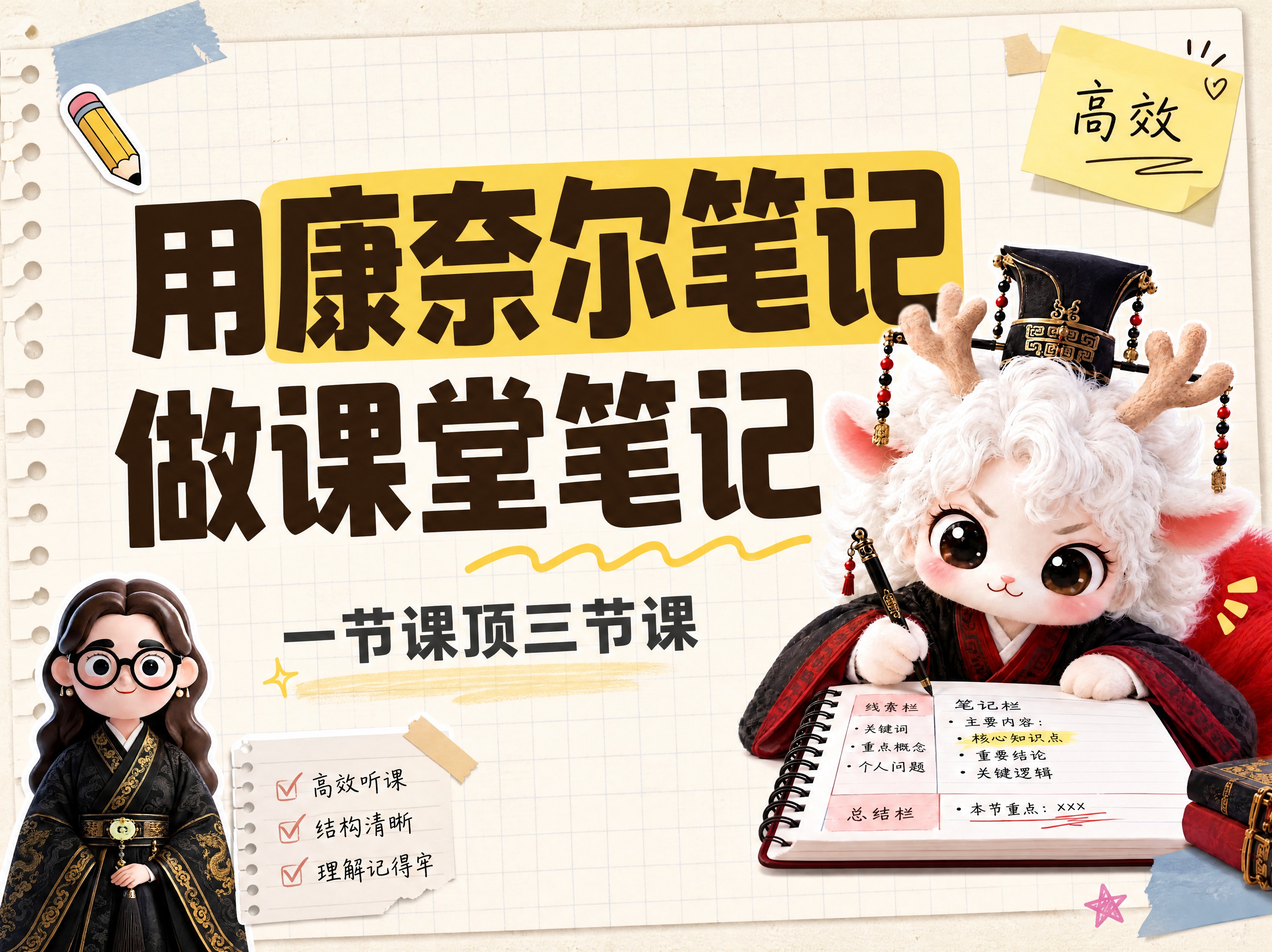 小红书笔记大字封面，配图大字，手账拼贴学习风，版式精美，小红书… - 图片创意预览