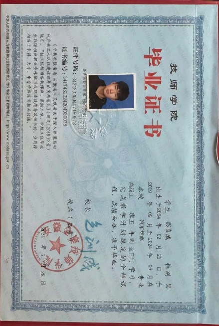 将证书上的名字彭良涛替换为彭良成，将出生日期07月15日替换为02月22日预览效果