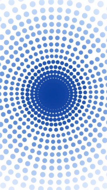 圆形渐变点阵图案，白色背景，由中心向外呈放射状分布，圆点从中心的深蓝色逐渐过渡到外围的浅蓝色，圆点大小从中心向外逐渐变小，整体形成均匀的渐变效果，无文字和其他元素，简洁现代的抽象几何设计。预览效果