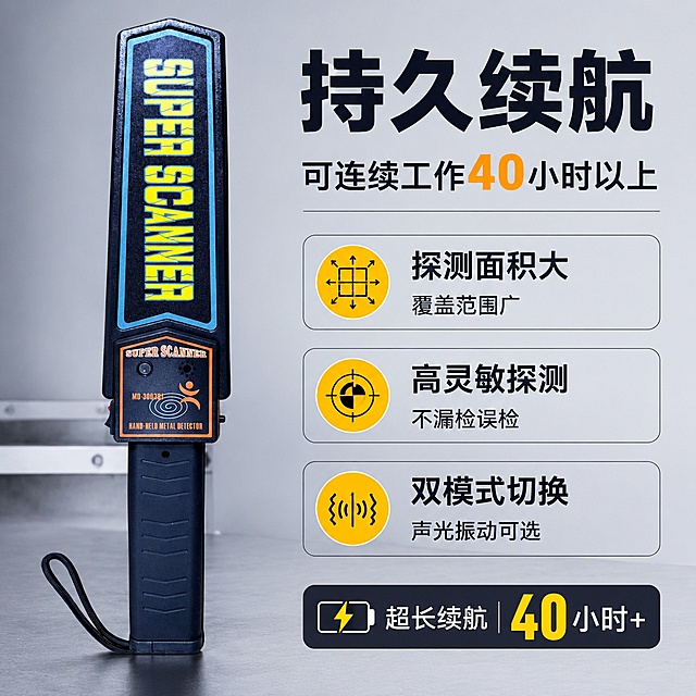 使用电商主图技能生成5张比例1:1的电商主图，适配平台为京东，商品为「图片1」「图片1」「图片1」「图片1」，商品卖点为灵敏；可连续工作40个小时以上；探测面积大；有声光、振动切换开关，