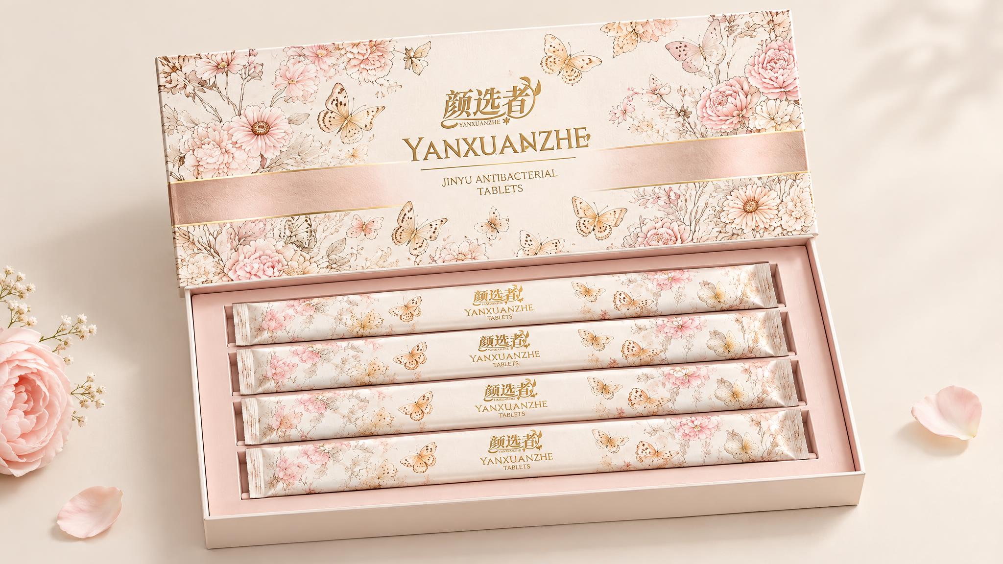翻盖式长方形凝胶产品包装盒，盒盖打开状态，展示内部结构，盒子长… - 图片创意预览