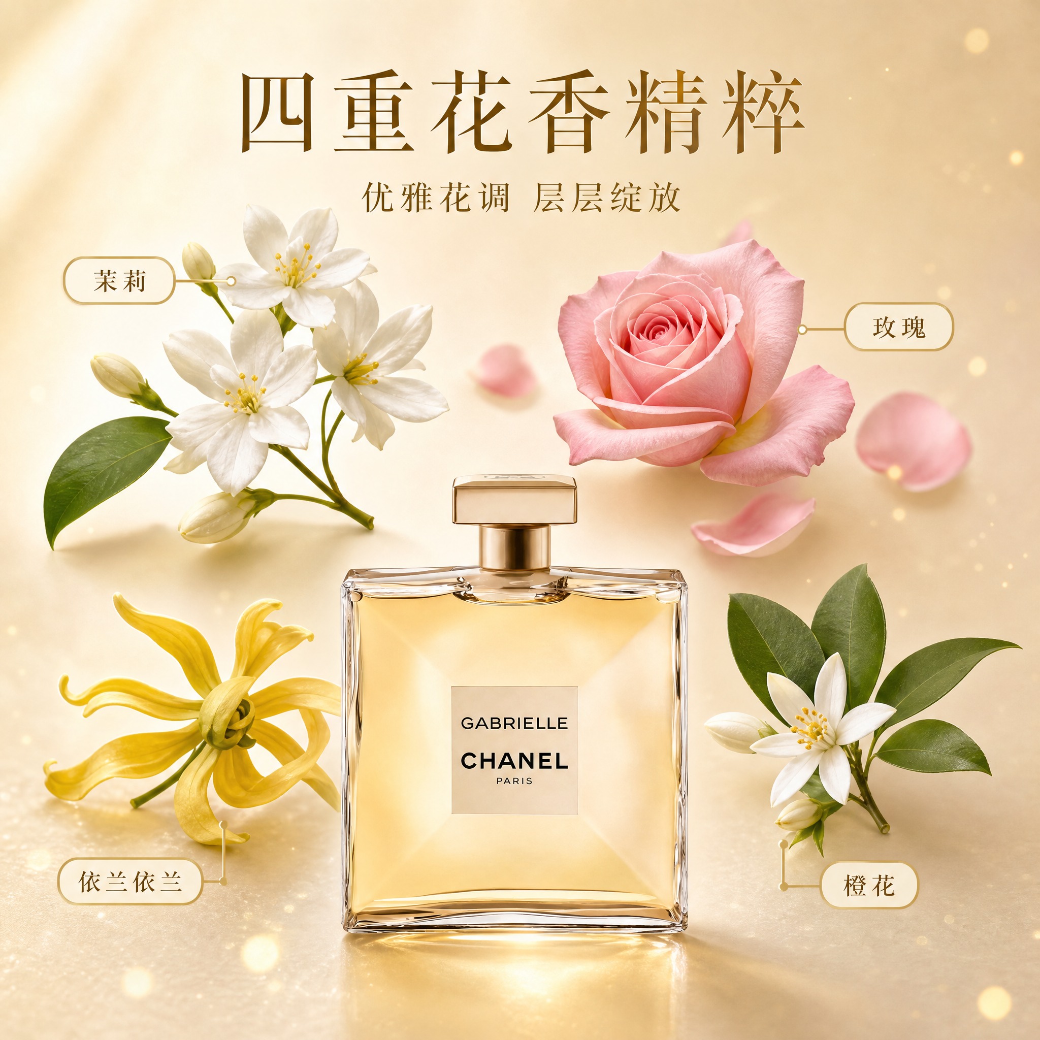 [主图-2] 香调成分解析图，展示香水的核心花香成分与香调结构… - 图片创意预览
