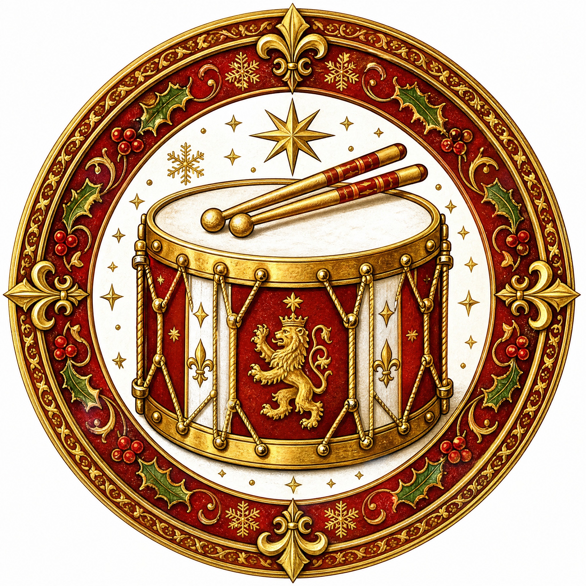 Christmas sticker, medieval ill… - 图片创意预览