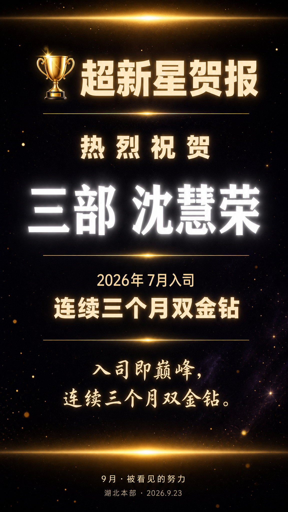 一张竖版电影质感燃系风格的个人超新星贺报海报，与周雾款同款设计… - 图片创意预览