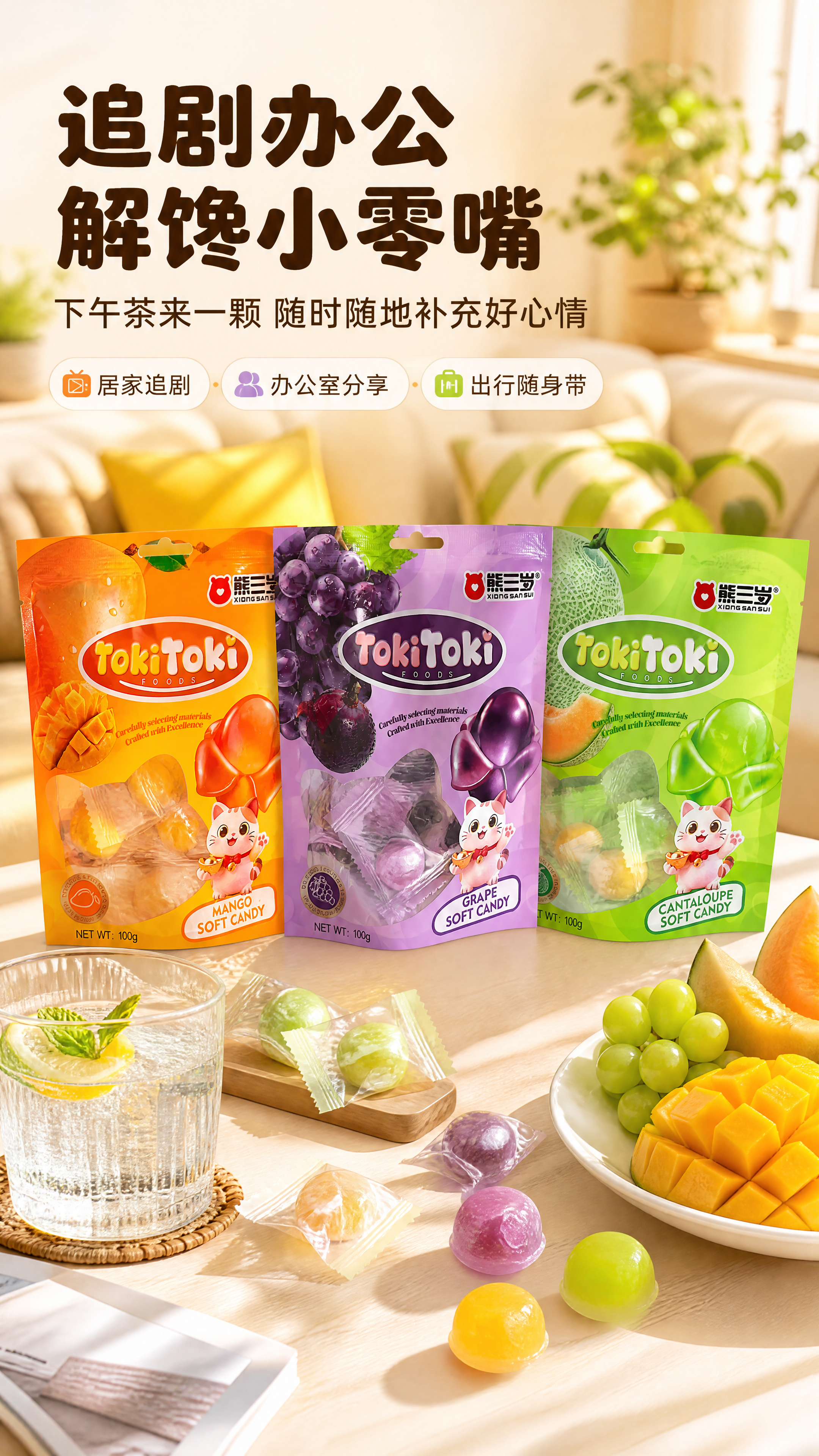 [商品] 使用【图1】【图9】三口味并排陈列作为桌面主体，【图… - 图片创意预览